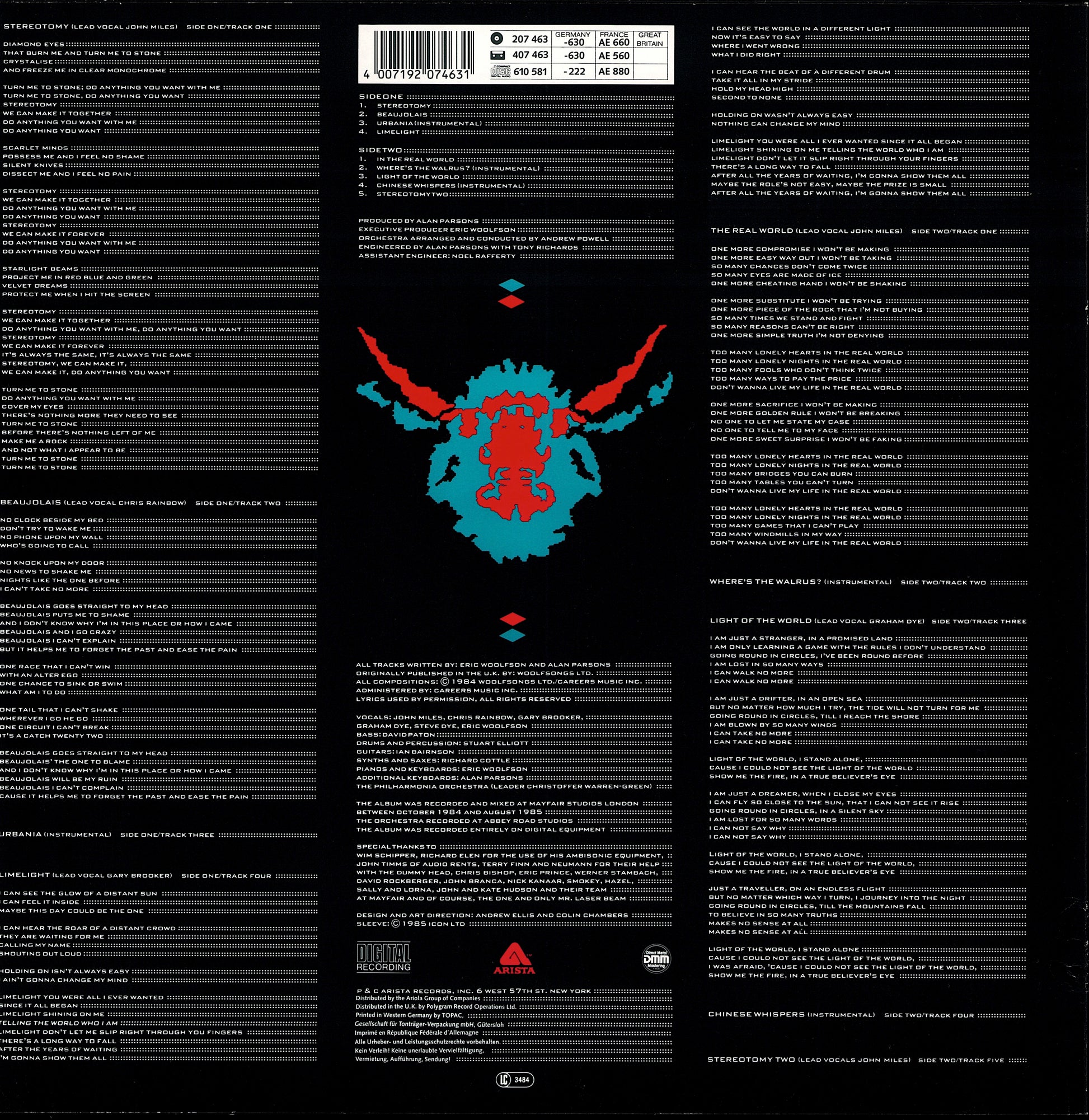 The Alan Parsons Project – Stereotomy Vinyl LP | EU Original | 1985