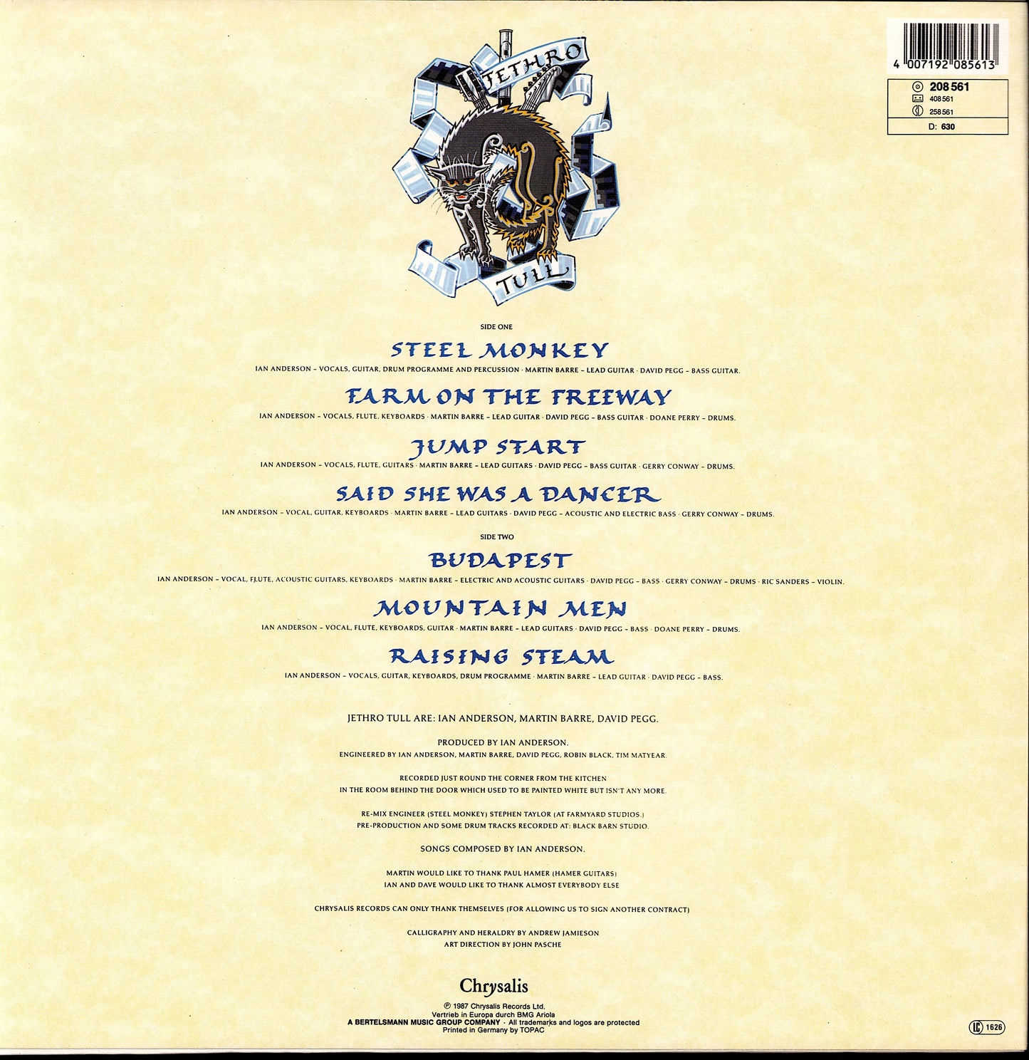 Jethro Tull – Crest Of A Knave Vinyl LP | EU Original | 1987
