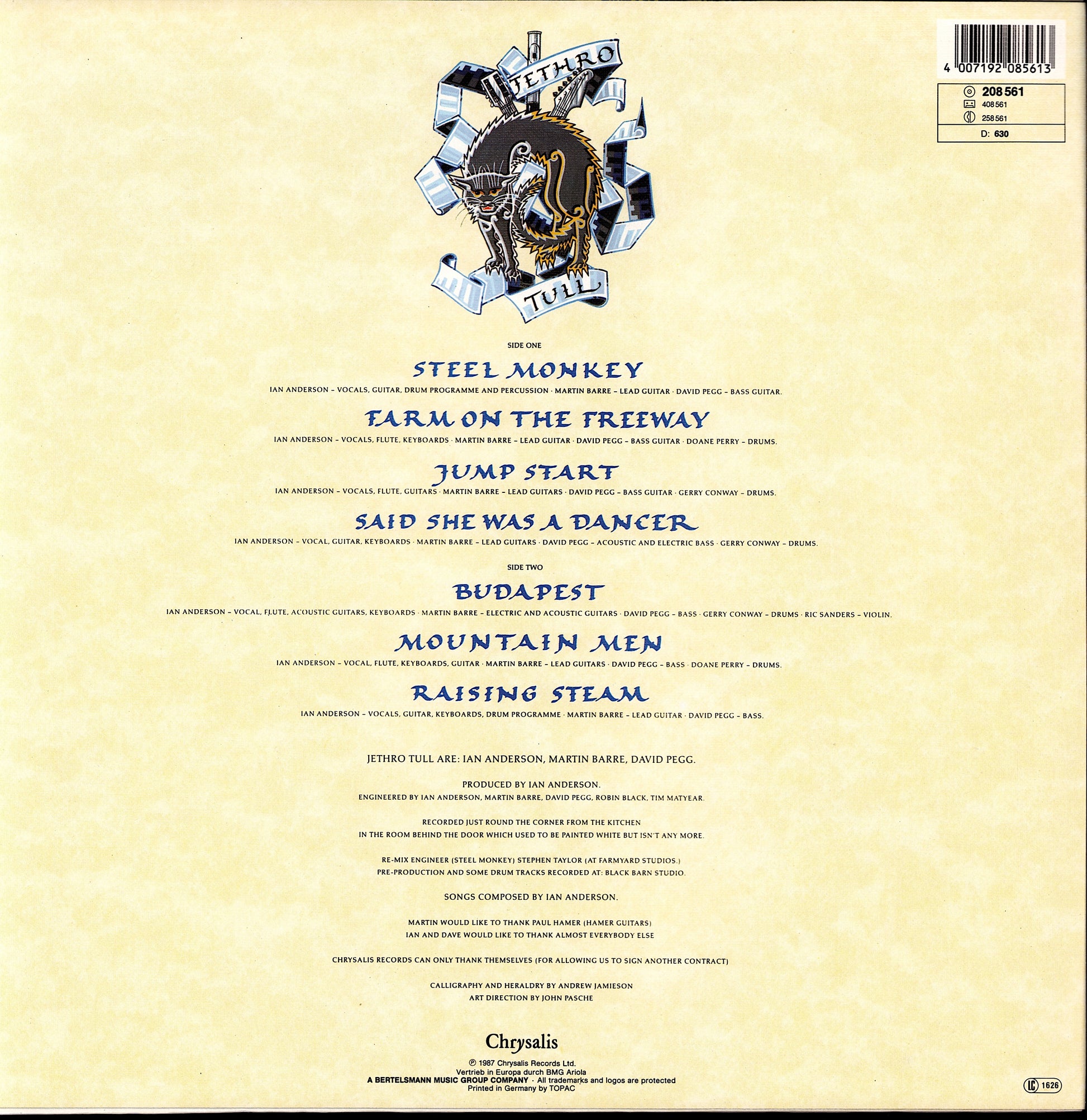 Jethro Tull – Crest Of A Knave Vinyl LP | EU Original | 1987