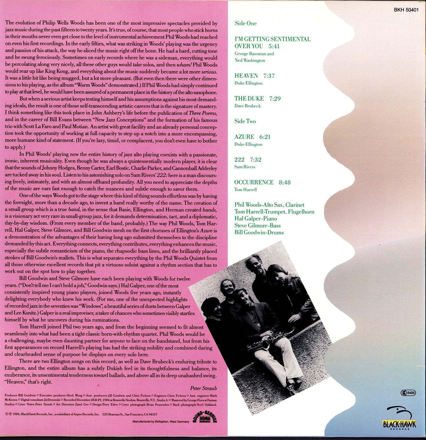 The Phil Woods Quintet – Heaven Vinyl LP | DE Original | 1986