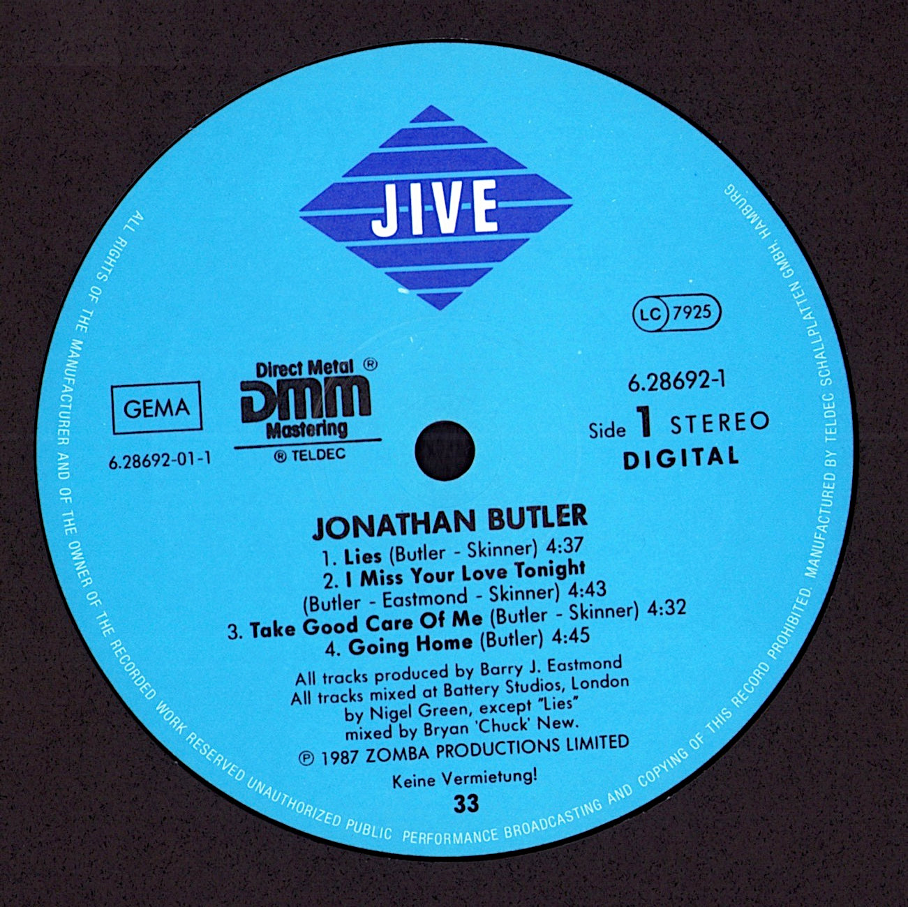 Jonathan Butler – Jonathan Butler (Vinyl 2LP | DE Original | 1987)