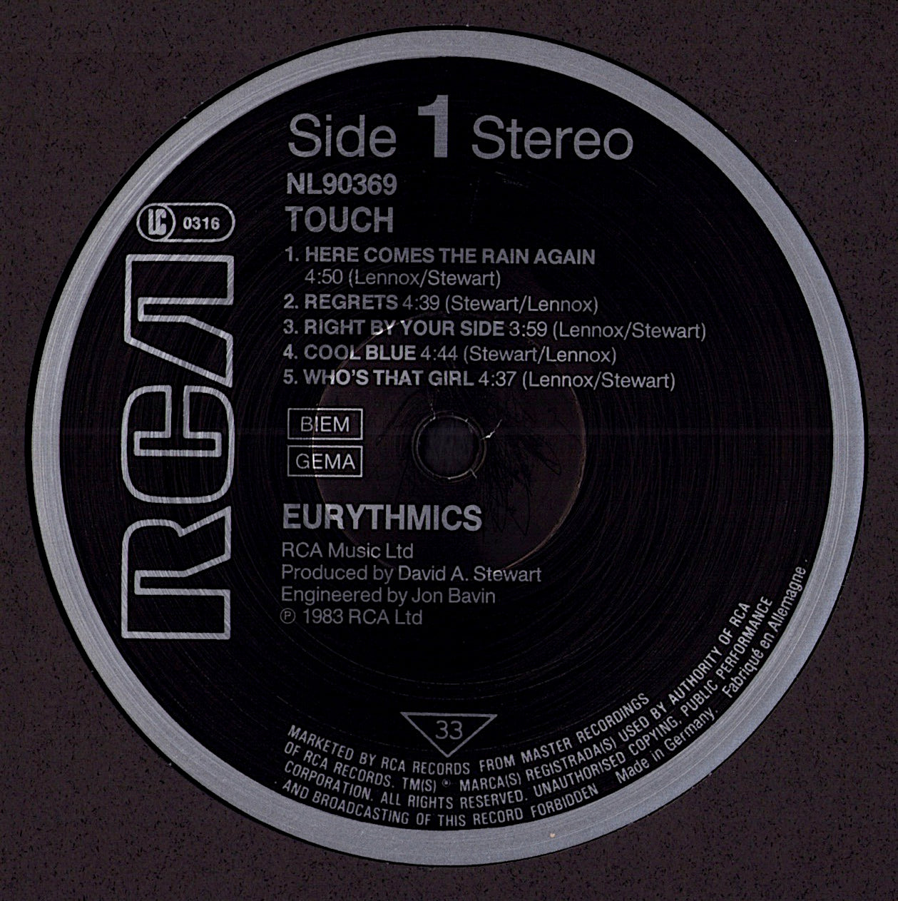 Eurythmics – We Too Are One Vinyl LP | UK Original | 1989