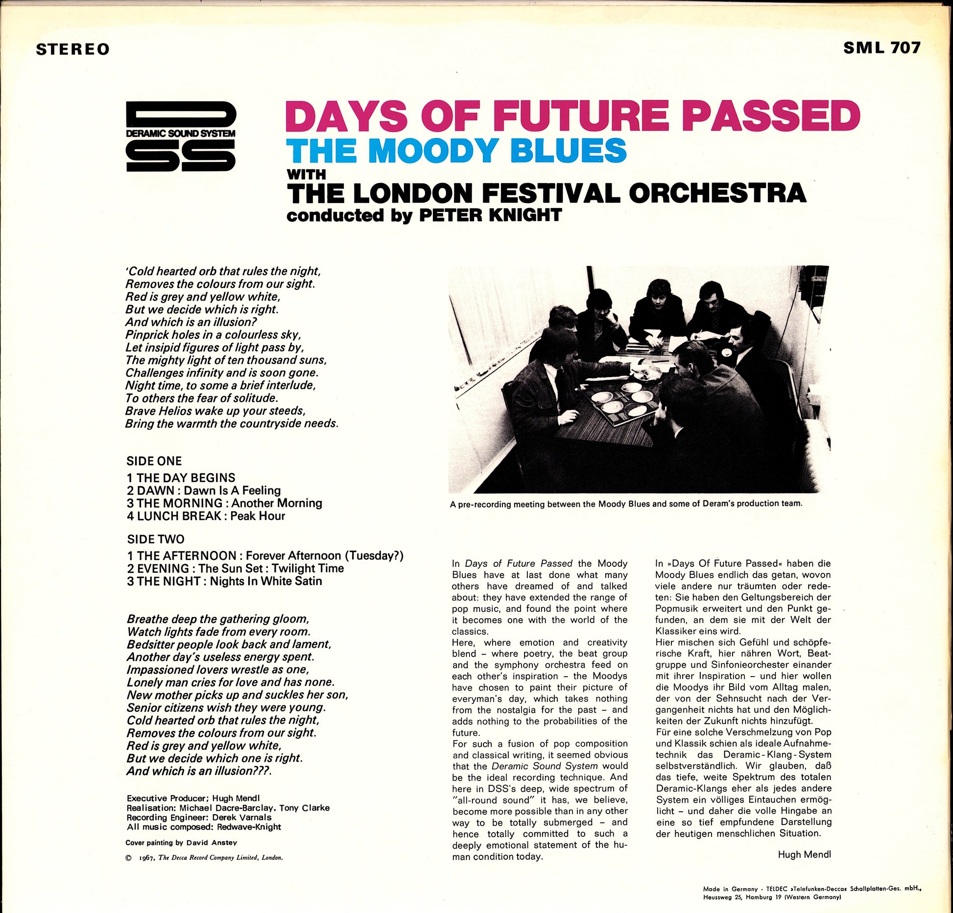 The Moody Blues With The London Festival Orchestra – Days Of Future Passed Vinyl LP | DE Original | 1967