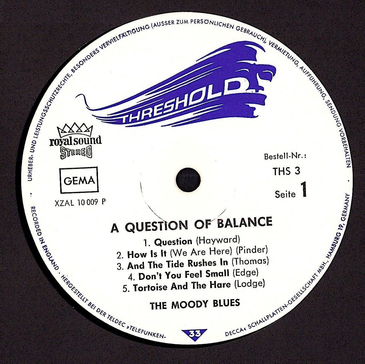 The Moody Blues – A Question Of Balance (Vinyl LP | DE Original | 1970)