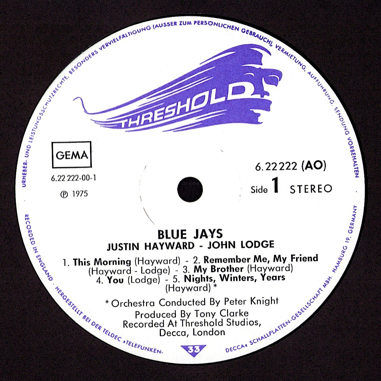 Justin Hayward & John Lodge – Blue Jays (Vinyl LP | DE Original | 1975)