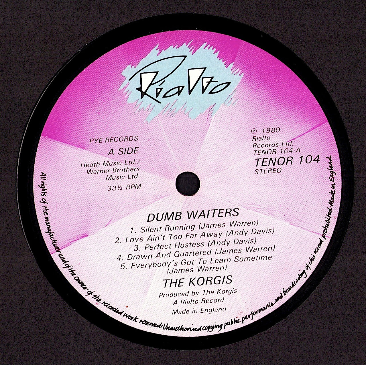 The Korgis – Dumb Waiters Vinyl LP | UK Original | 1980