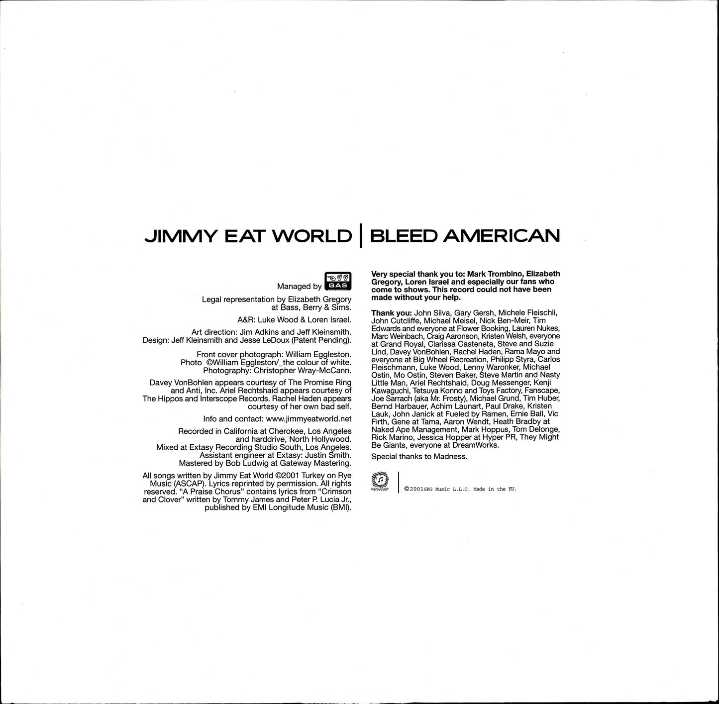 Jimmy Eat World – Bleed American Vinyl LP