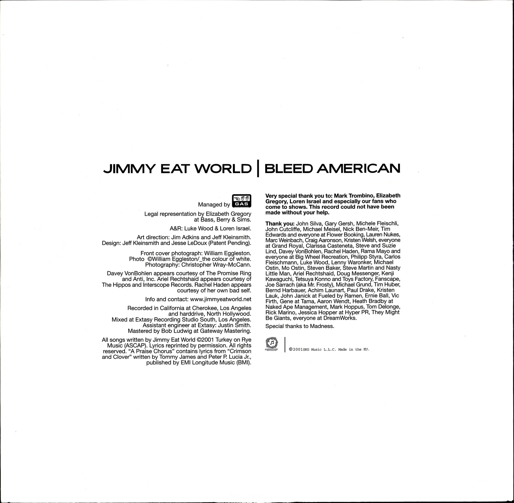 Jimmy Eat World – Bleed American Vinyl LP