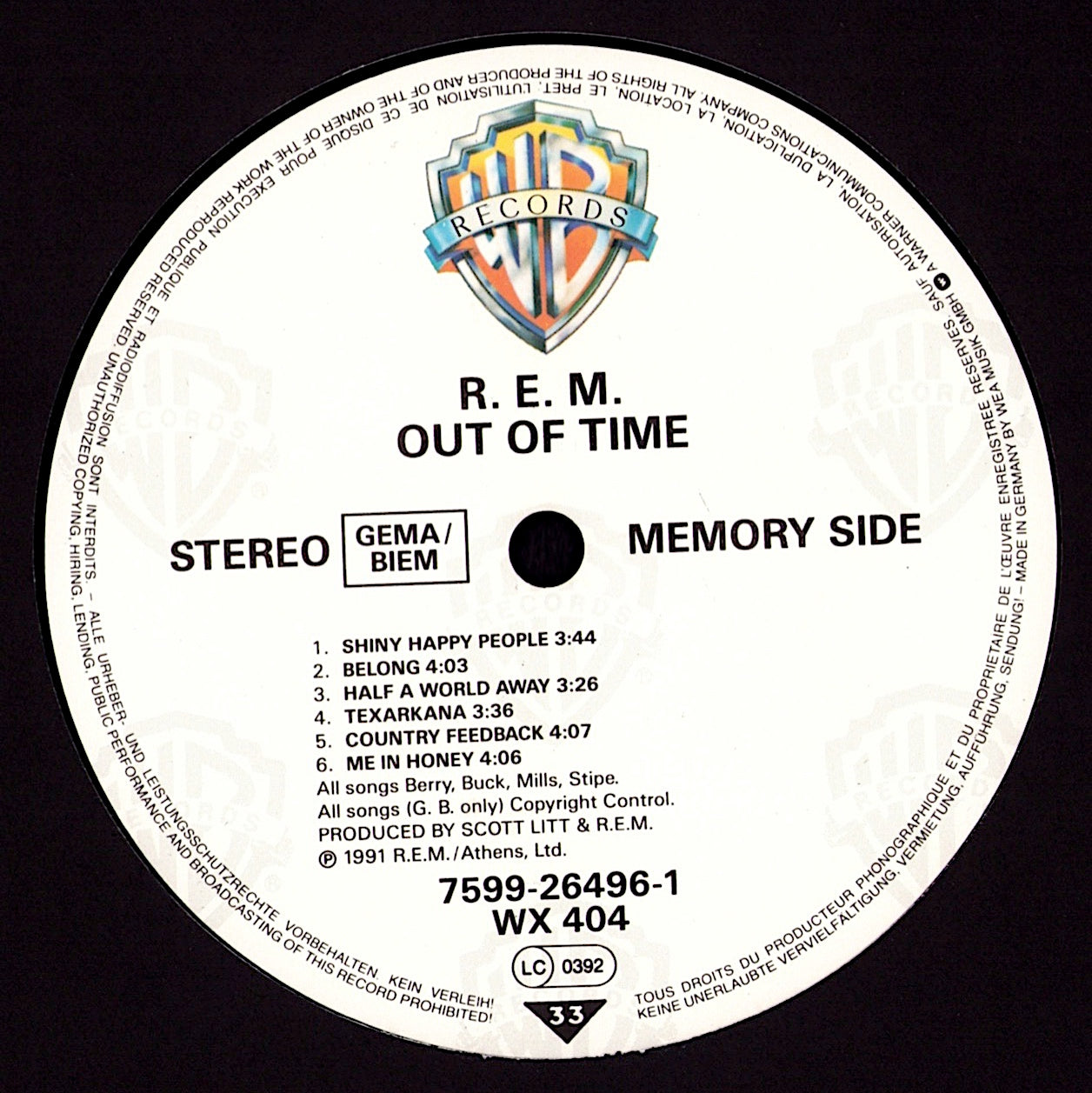 R.E.M. ‎- Out Of Time Vinyl LP Kopie Kopie