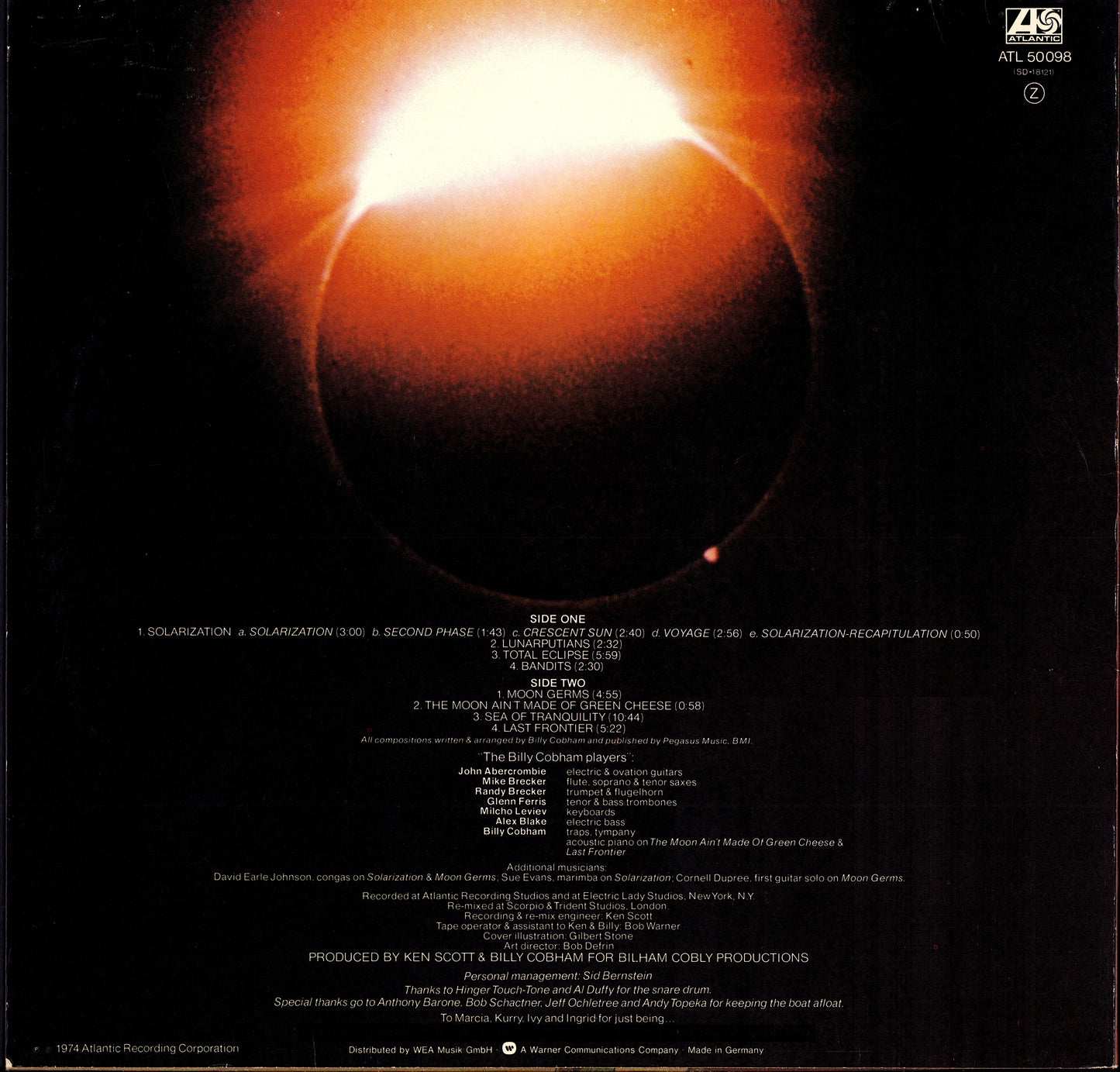 Billy Cobham ‎- A Funky Thide Of Sings Vinyl LP Kopie Kopie