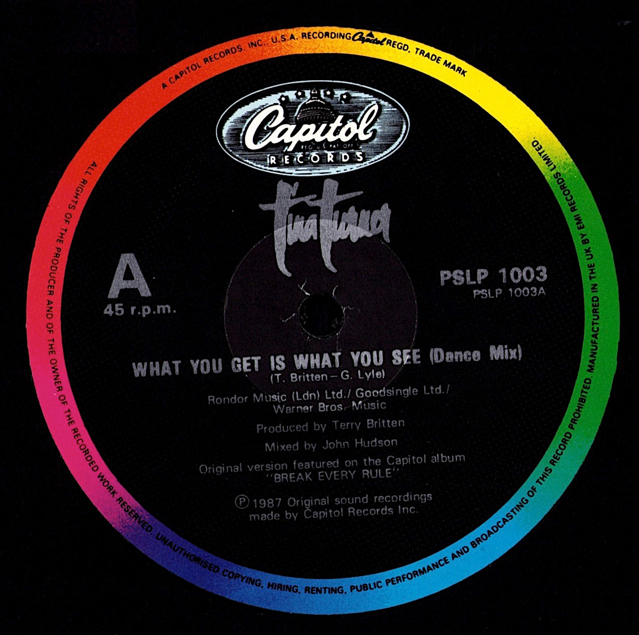 Tina Turner – What You Get Is What You See (2 x Vinyl 12" Maxi-Single)