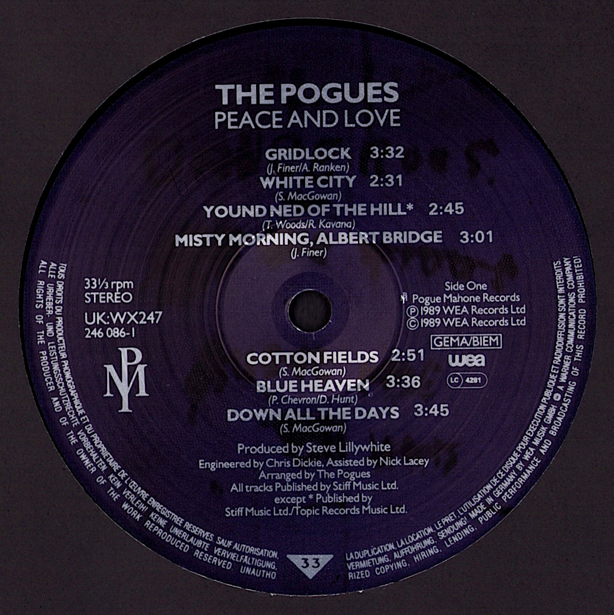 The Pogues - If I Should Fall From Grace With God Vinyl LP Kopie Kopie