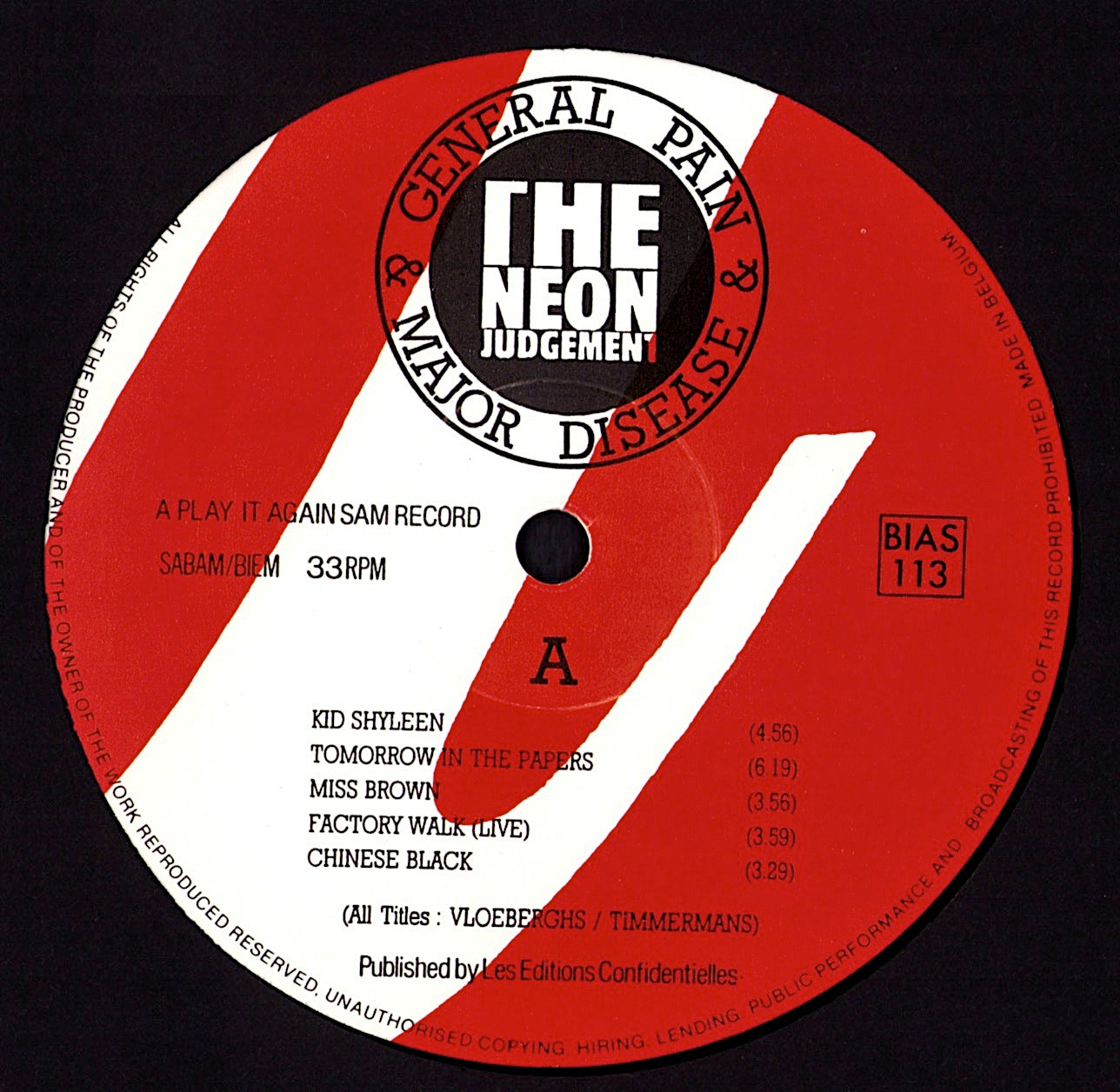 The Neon Judgement – General Pain & Major Disease Vinyl LP