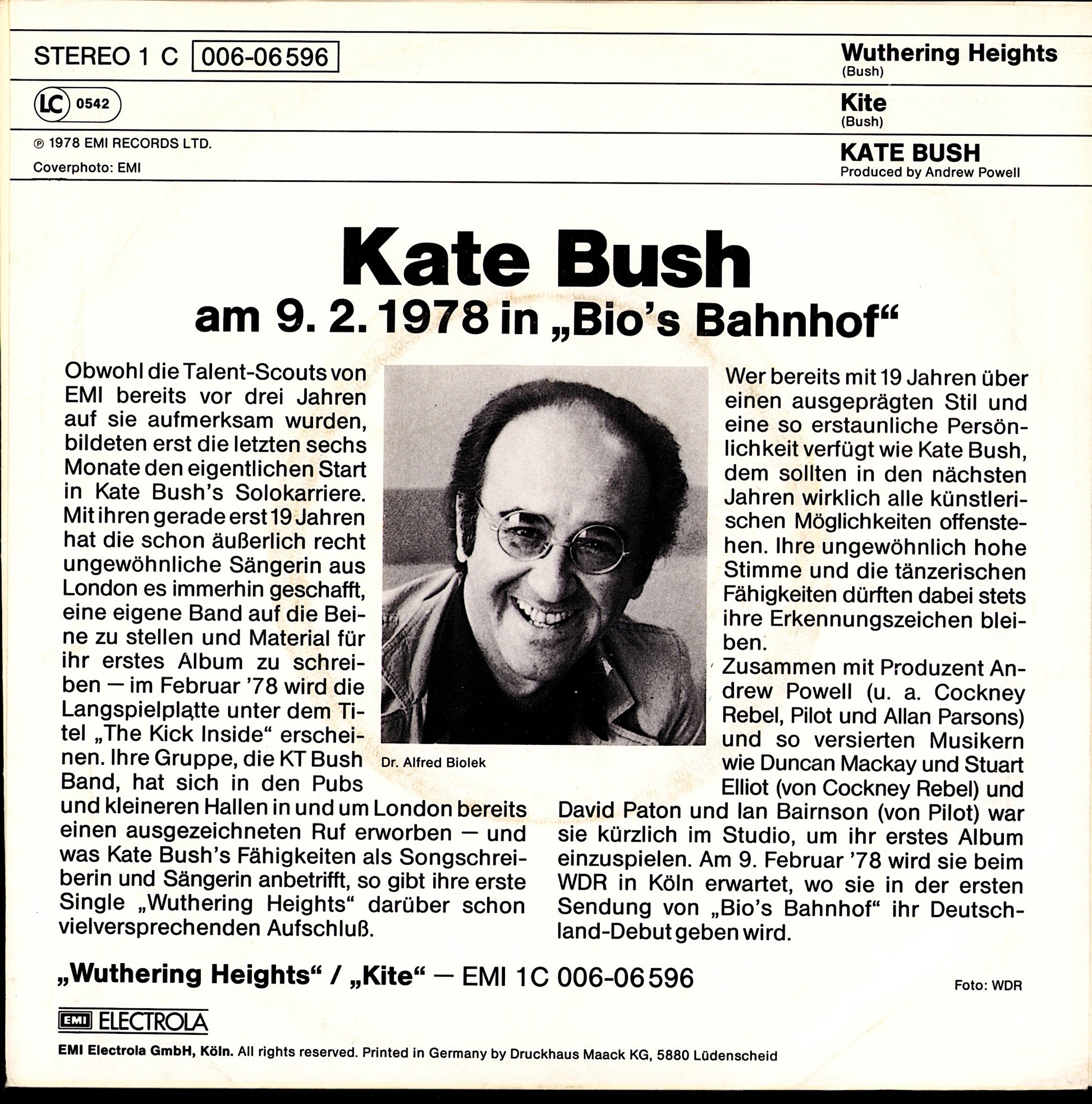 Kate Bush – Wuthering Heights 7" Vinyl Single