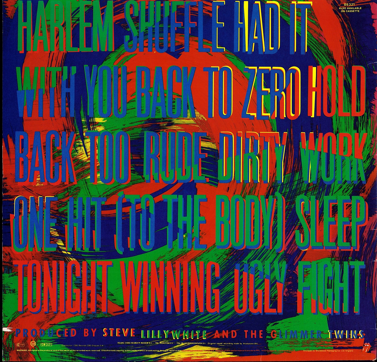 The Rolling Stones - Dirty Work Vinyl LP