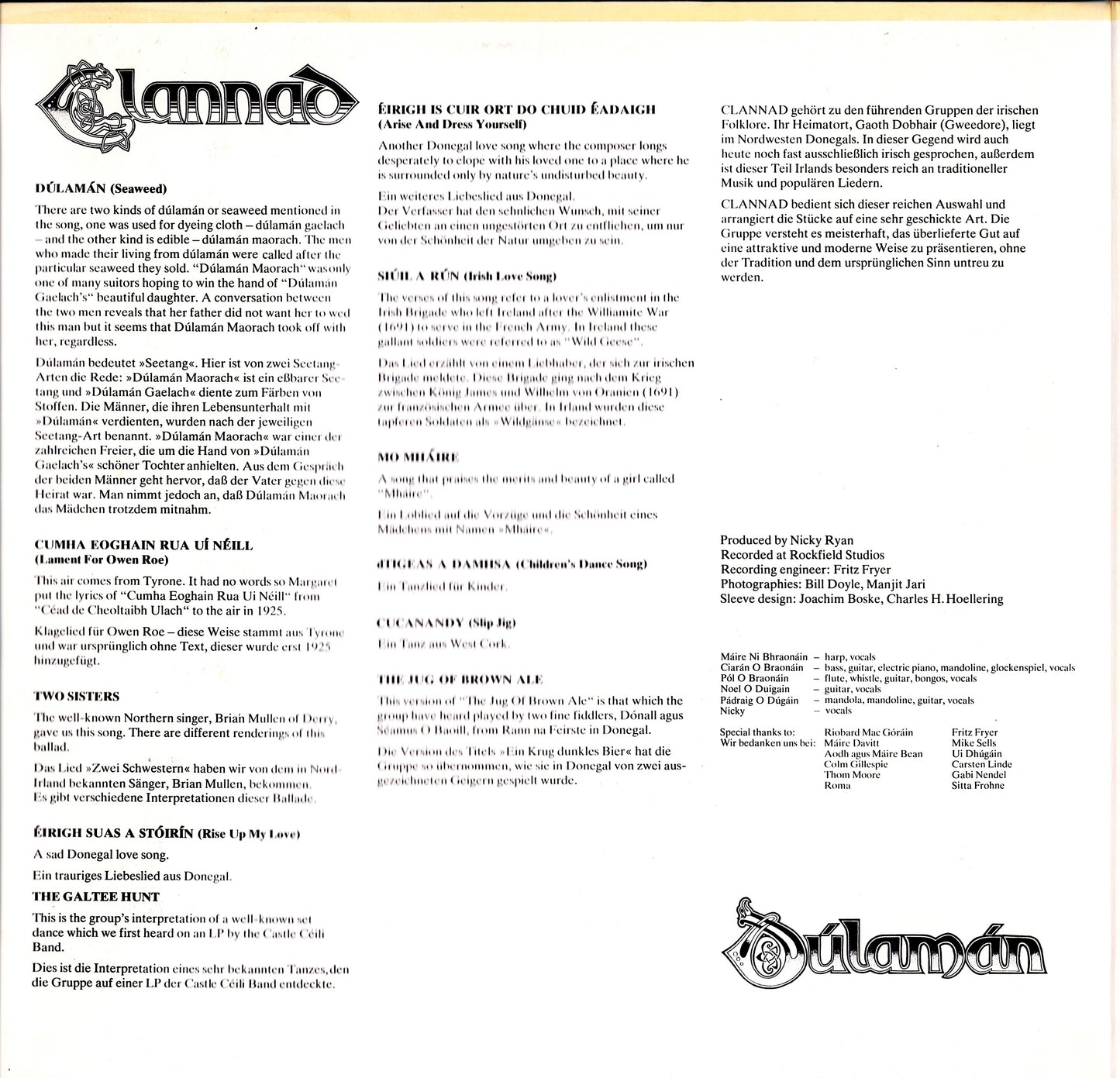 Clannad – Dúlamán Vinyl LP