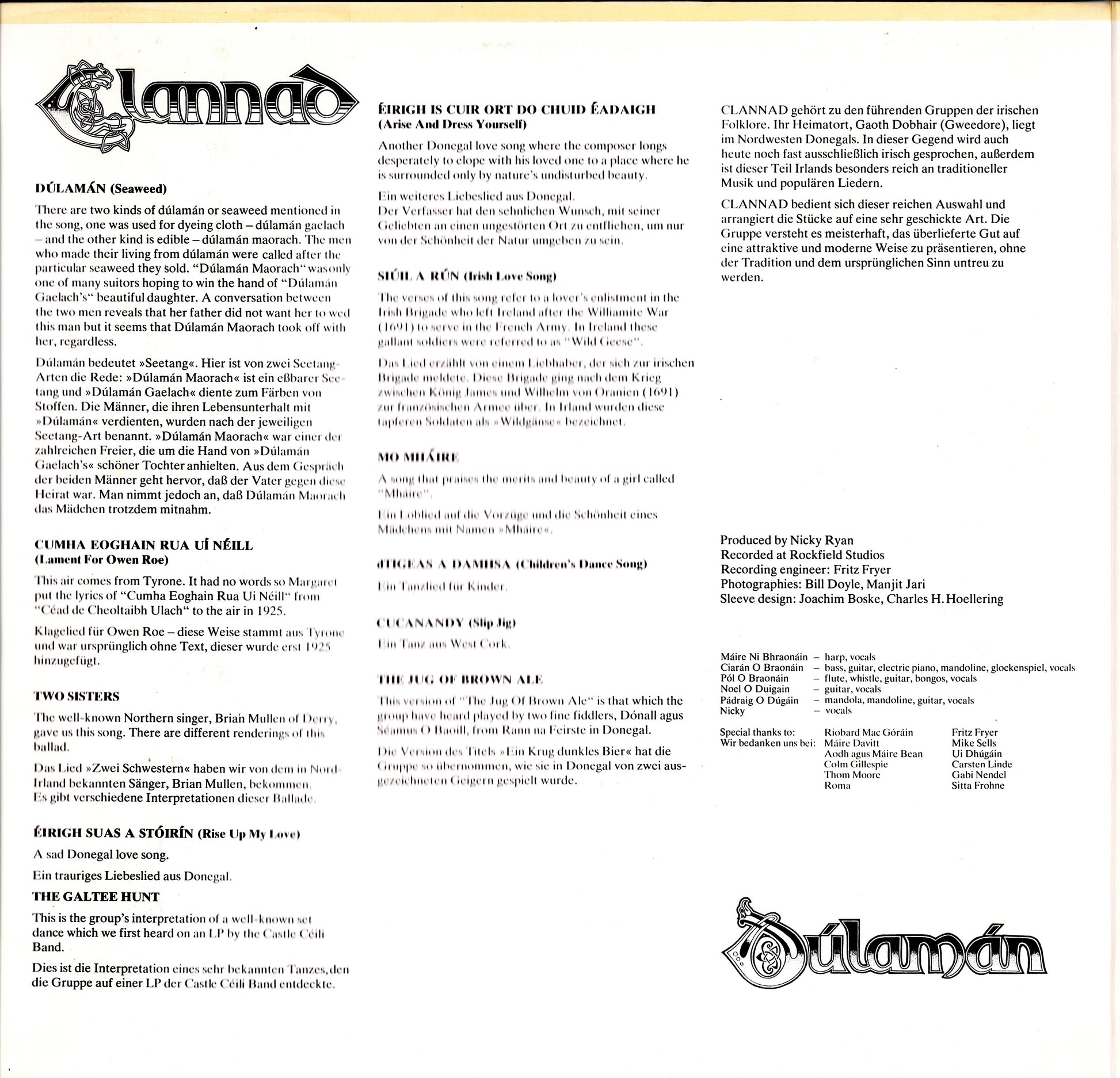 Clannad – Dúlamán Vinyl LP