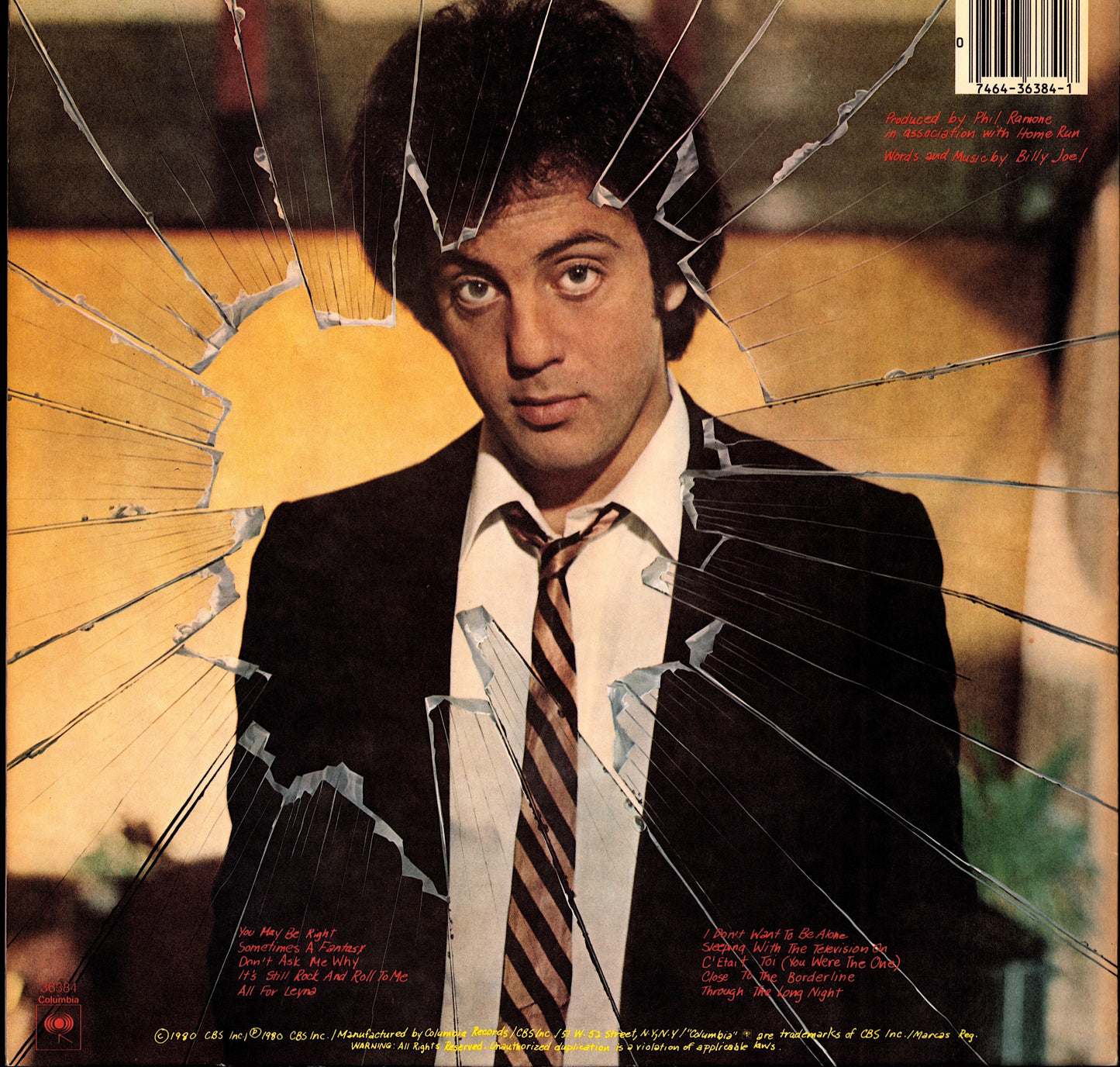 Billy Joel ‎- Glass Houses Vinyl LP Kopie