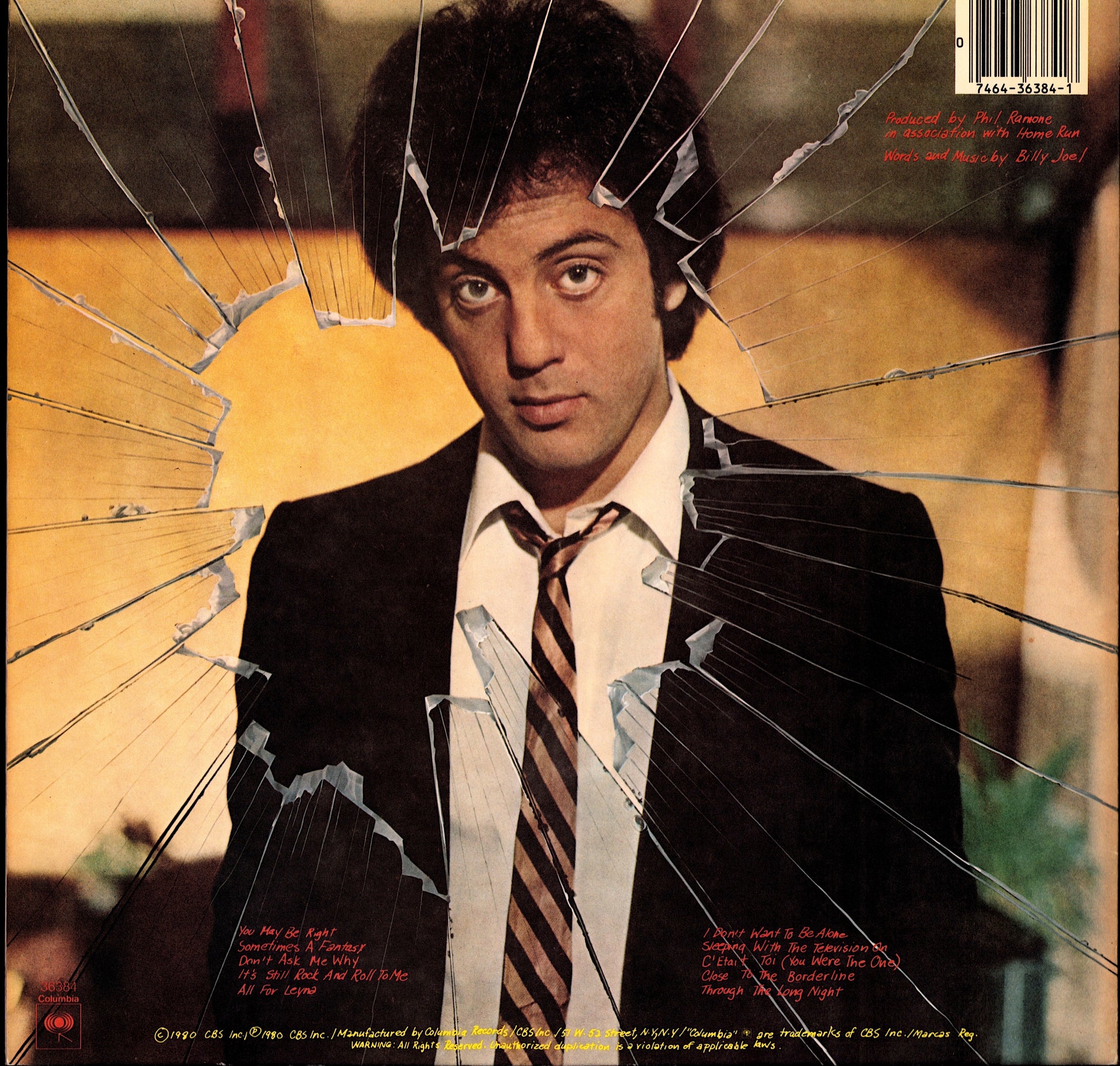 Billy Joel ‎- Glass Houses Vinyl LP Kopie