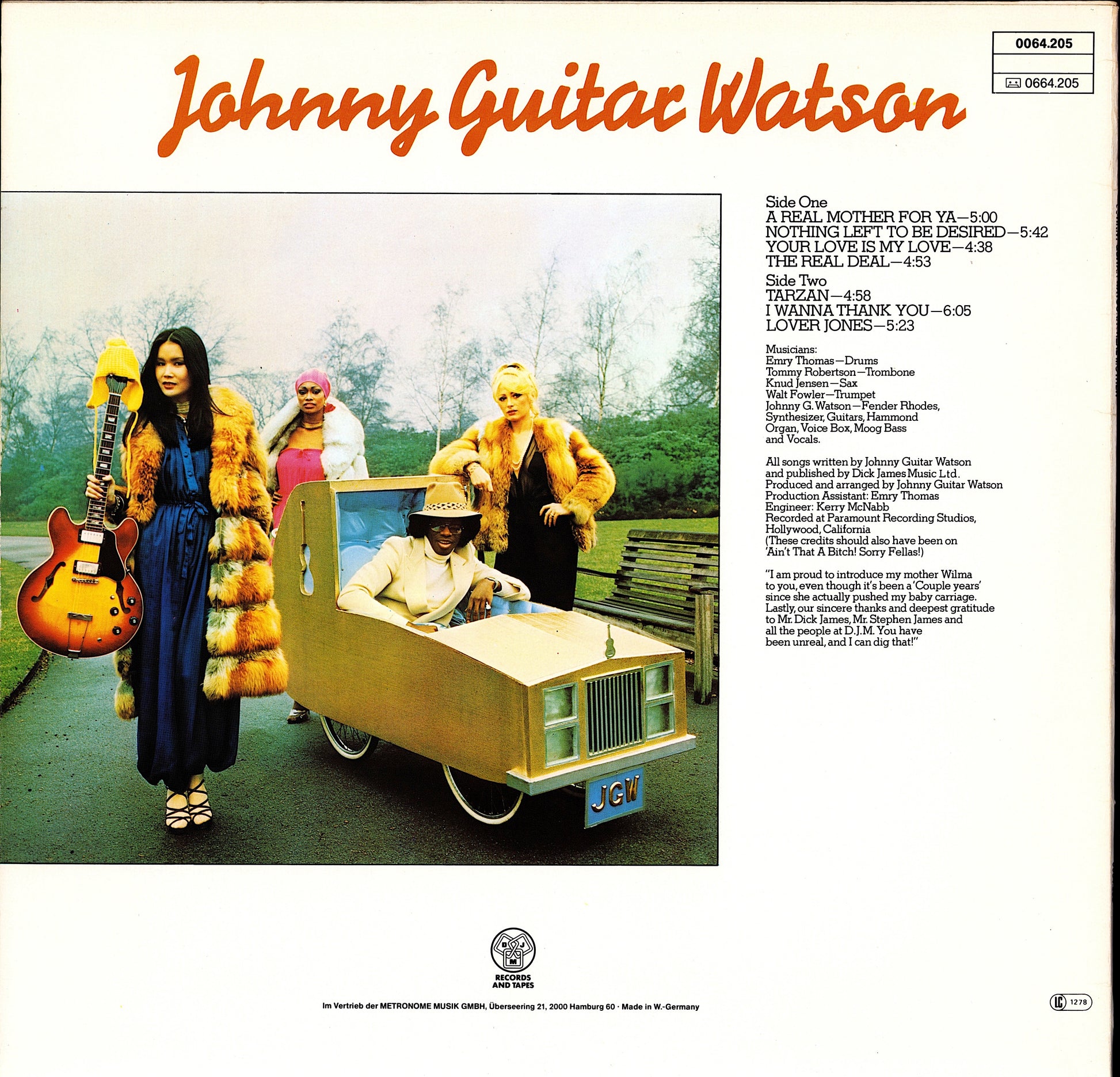 Johnny Guitar Watson – A Real Mother For Ya Vinyl LP US Kopie