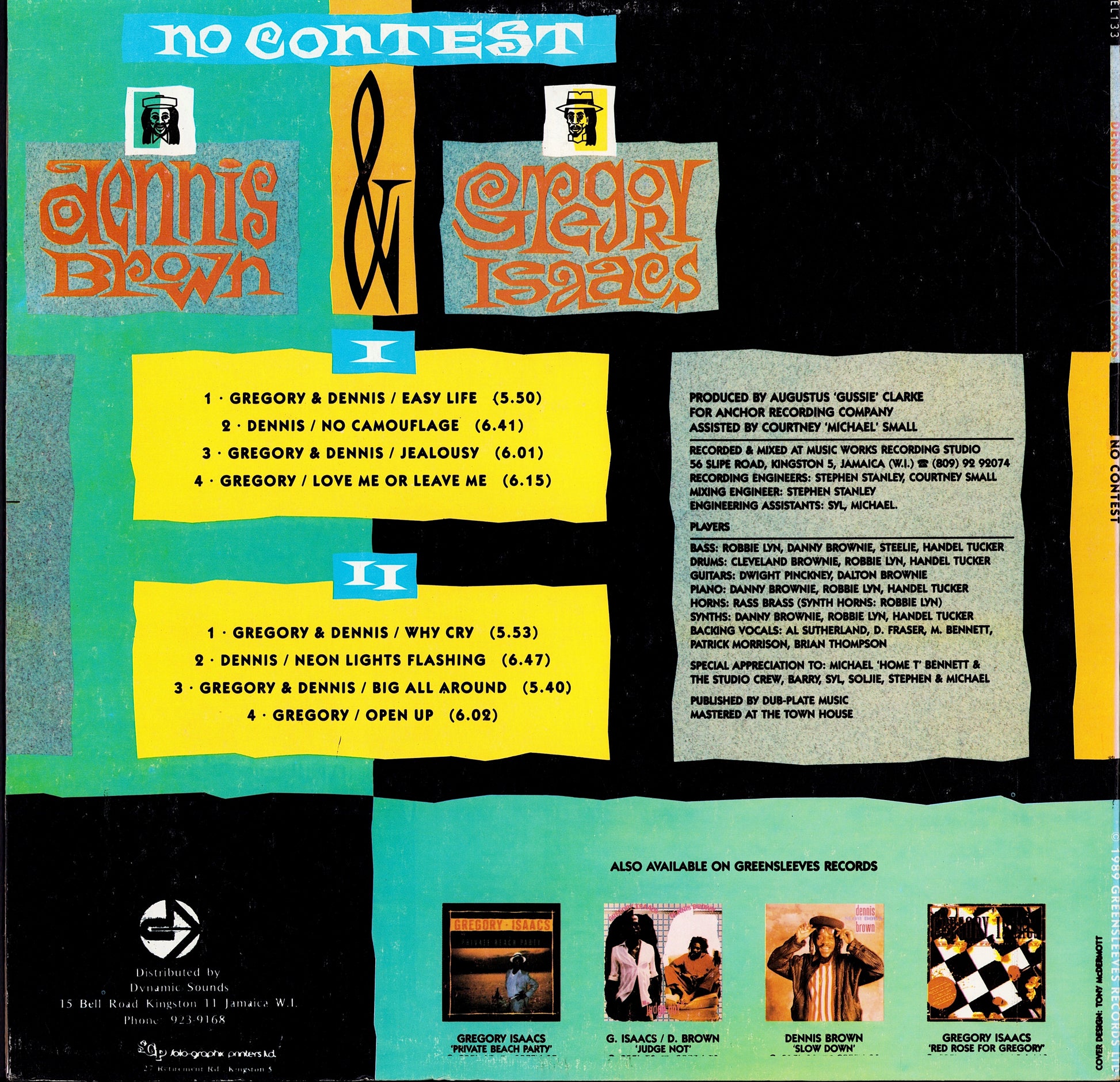 Gregory Isaacs & Dennis Brown – No Contest Vinyl LP