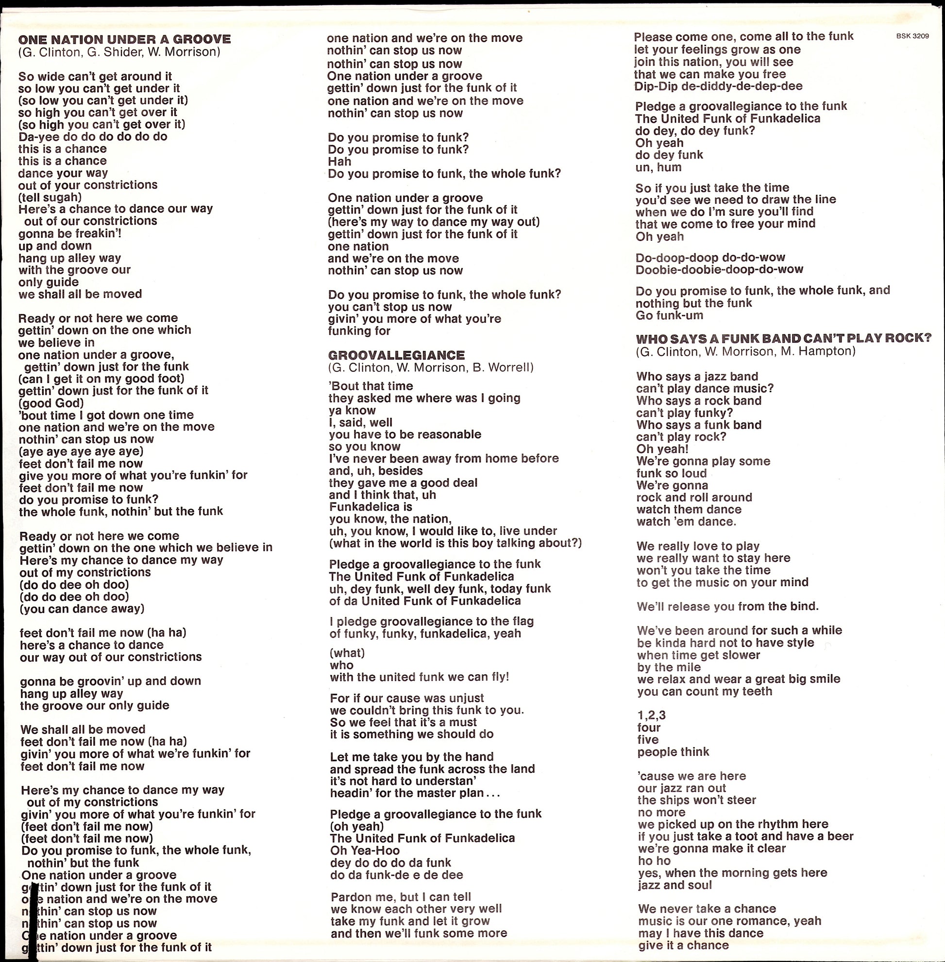 Funkadelic - One Nation Under A Groove Vinyl LP + 7" EP Kopie