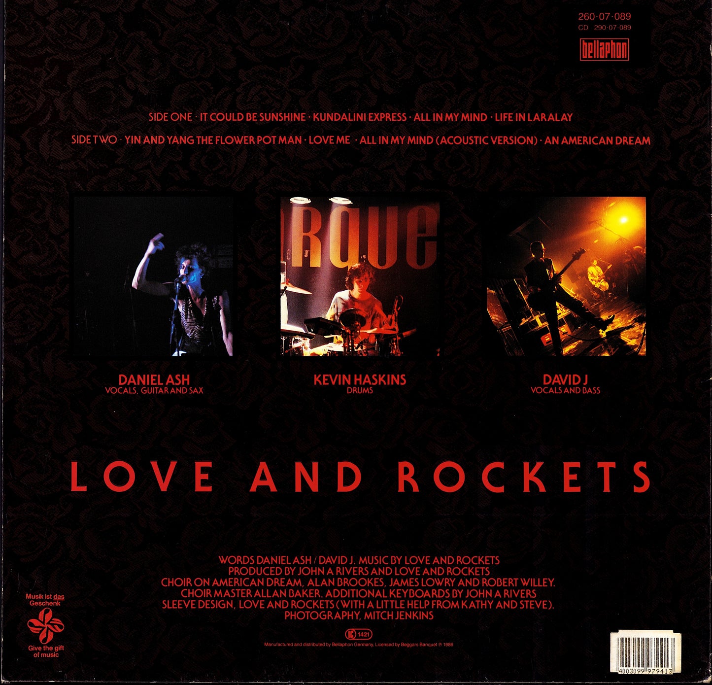 Love And Rockets ‎- Express Vinyl LP Kopie