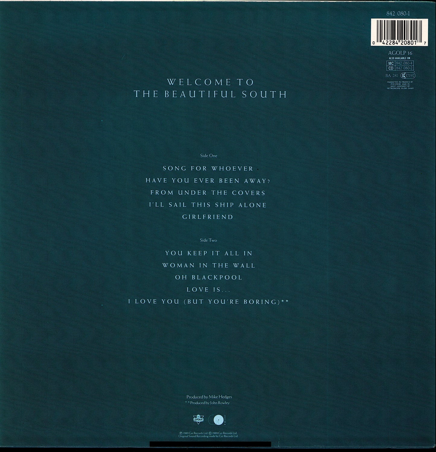 Chris Isaak ‎- You Owe Me Some Kind Of Love Vinyl LP Kopie