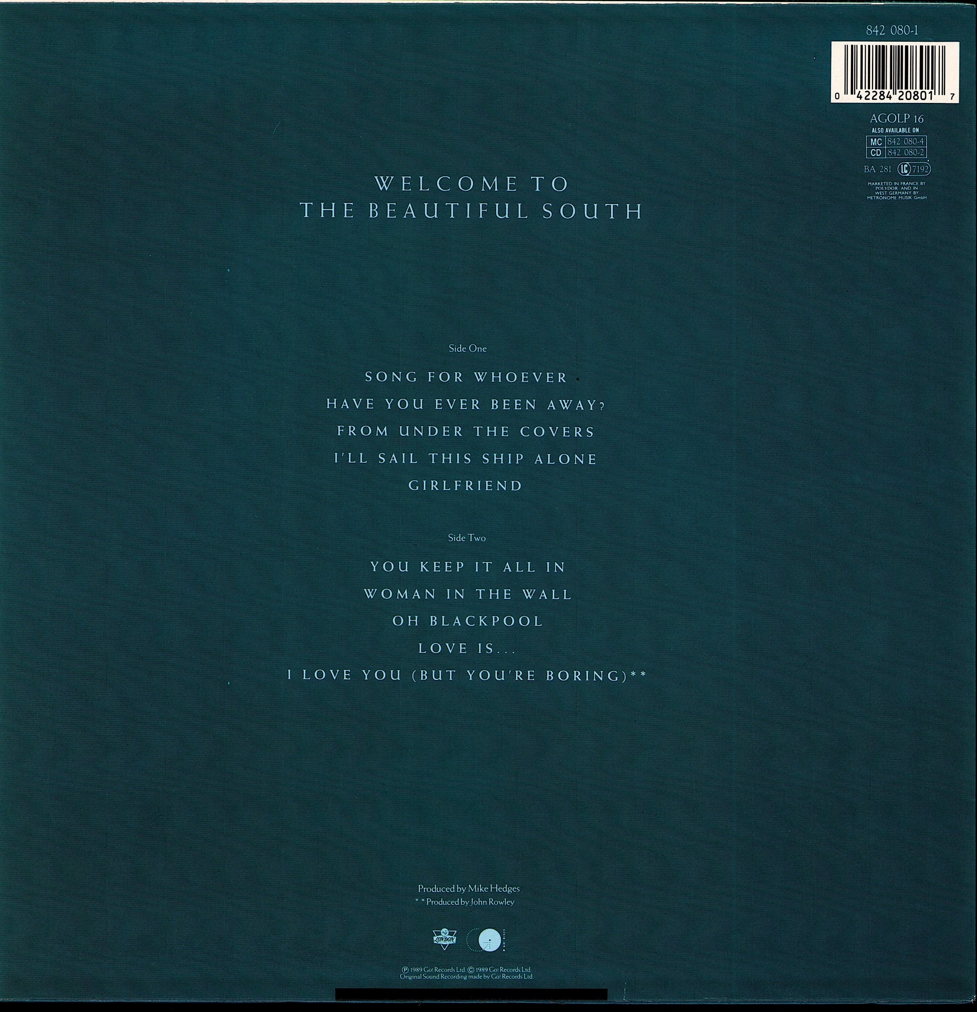 Chris Isaak ‎- You Owe Me Some Kind Of Love Vinyl LP Kopie