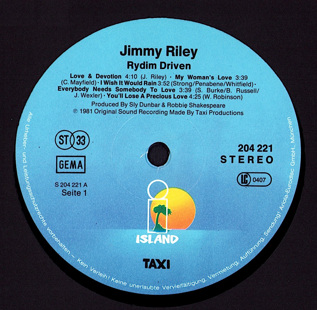 Jimmy Riley – Rydim Driven Vinyl LP