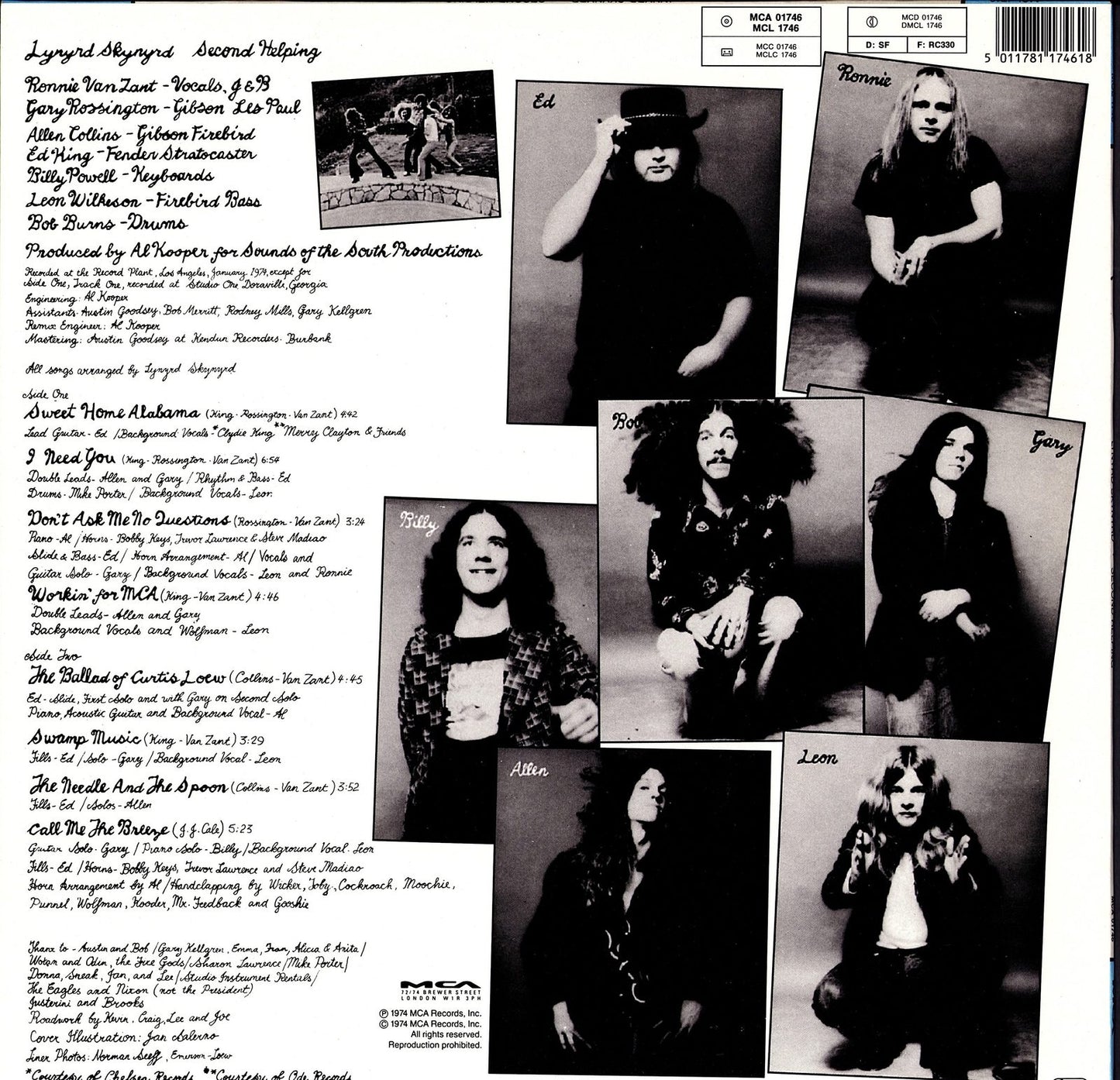 Lynyrd Skynyrd ‎– Second Helpng Vinyl LP