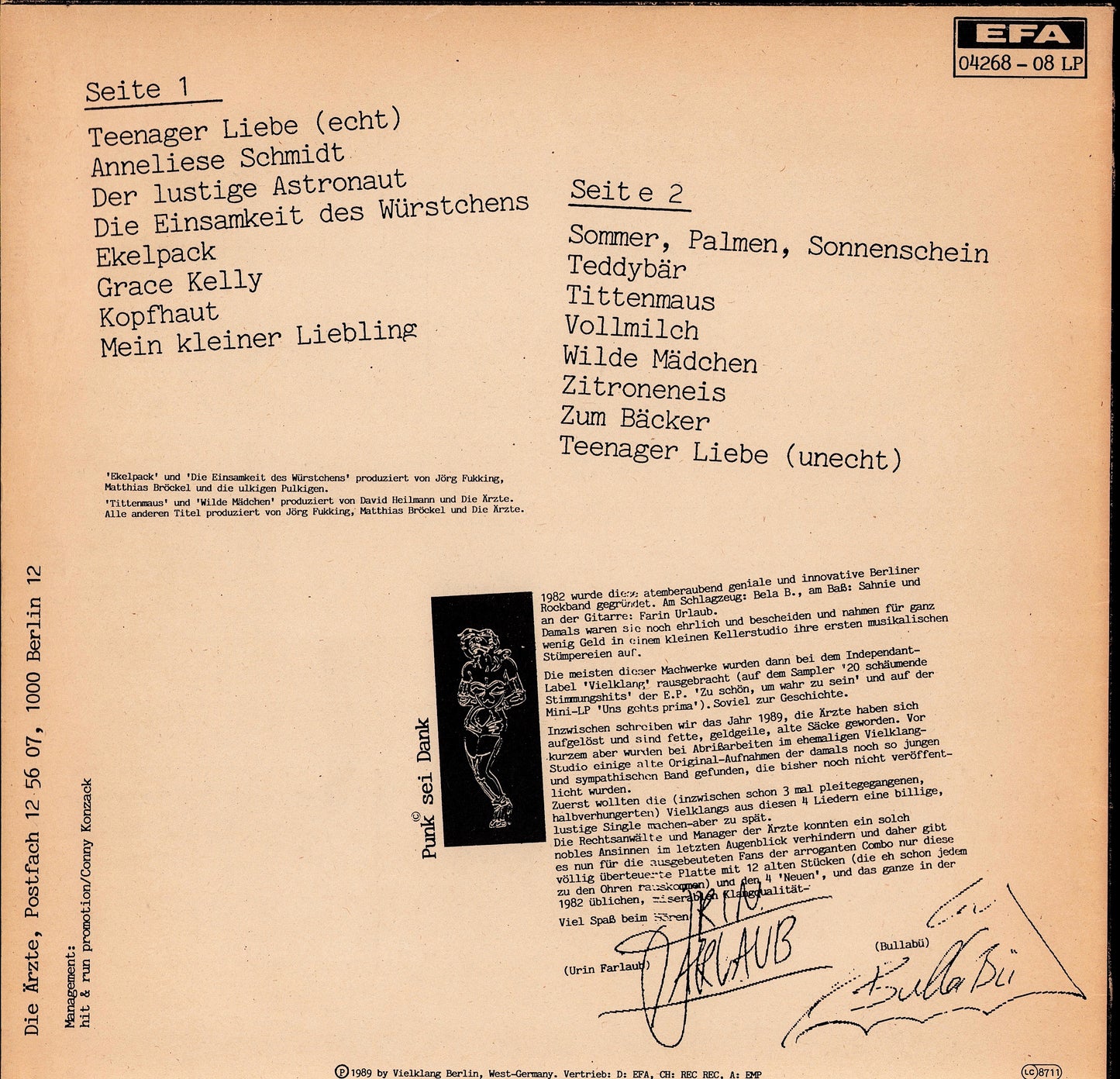 Die Ärzte - Die Ärzte Früher! 1982-83 - Der Ausverkauf Geht Weiter (Vinyl LP | DE 1989)