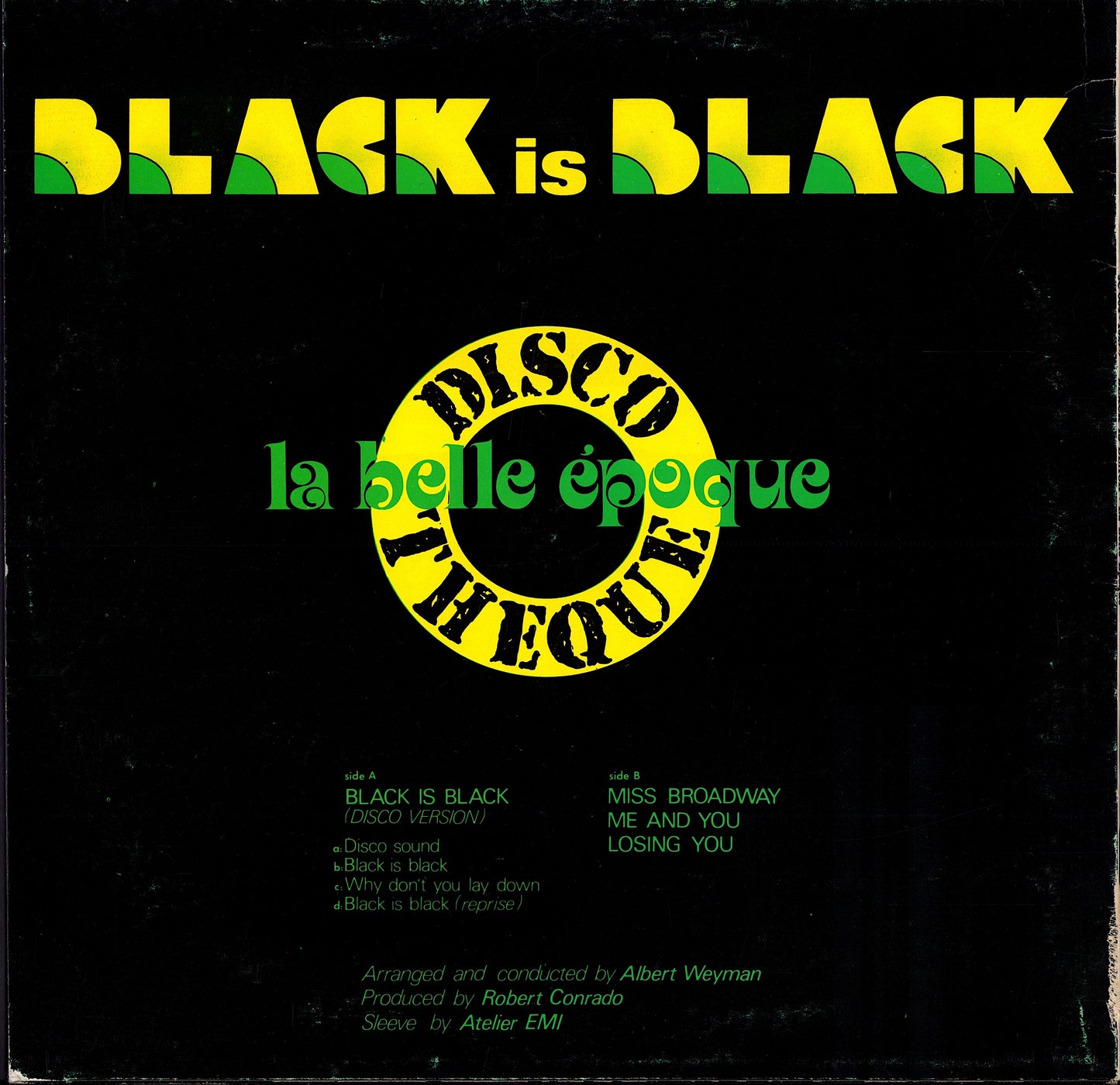 La Belle Epoque – Black Is Black Vinyl LP