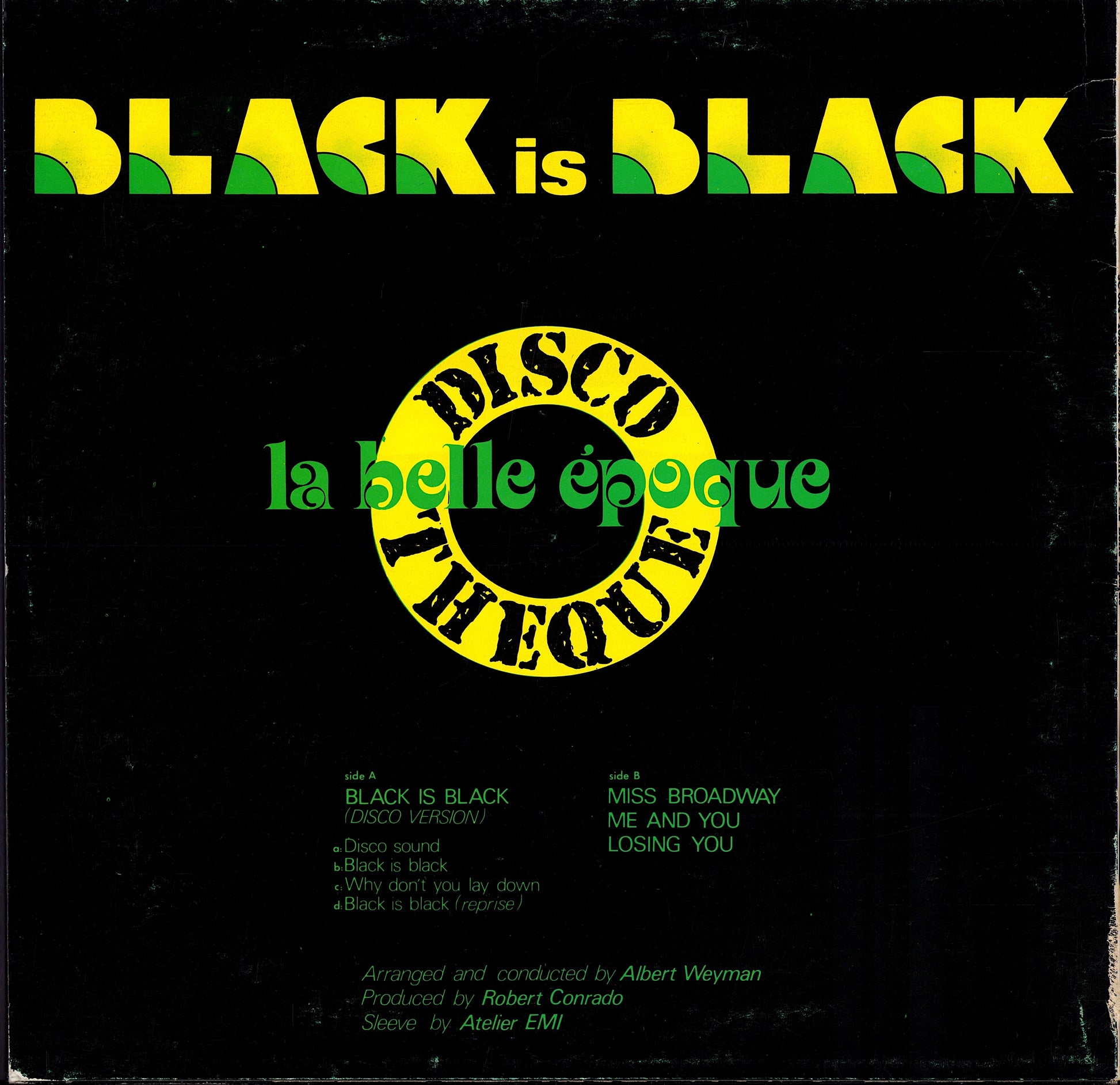 La Belle Epoque – Black Is Black Vinyl LP