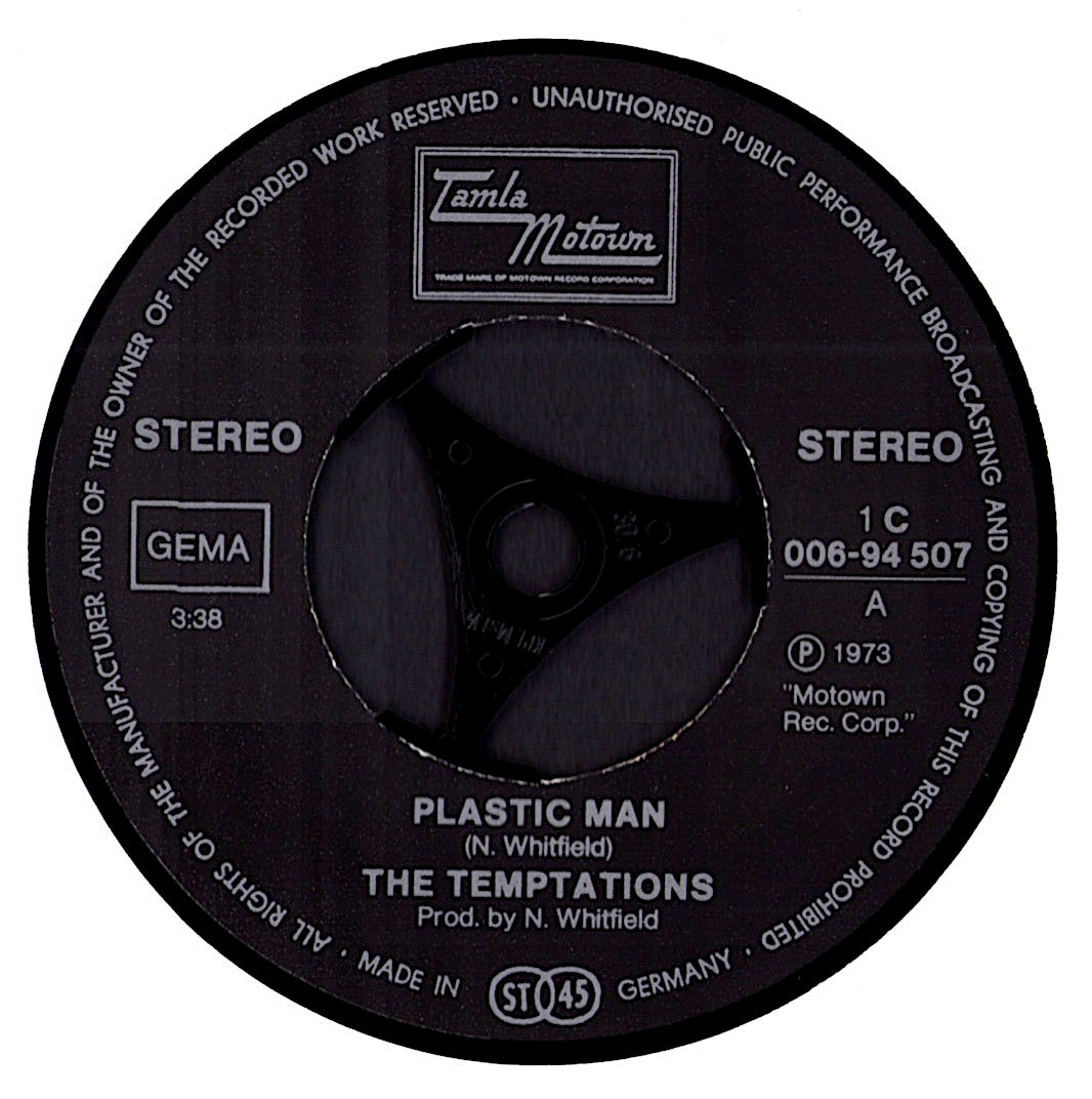 The Temptations - Plastic Man 7" Vinyl Single