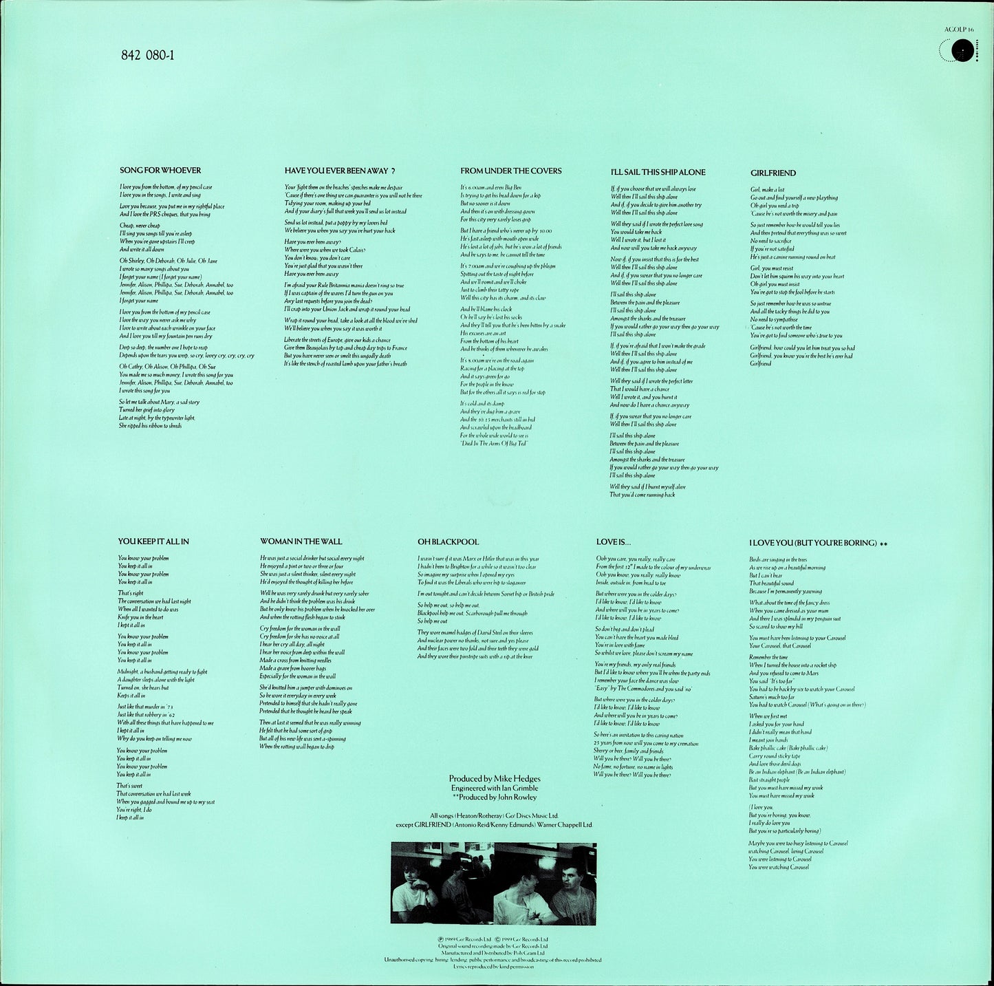 Chris Isaak ‎- You Owe Me Some Kind Of Love Vinyl LP Kopie