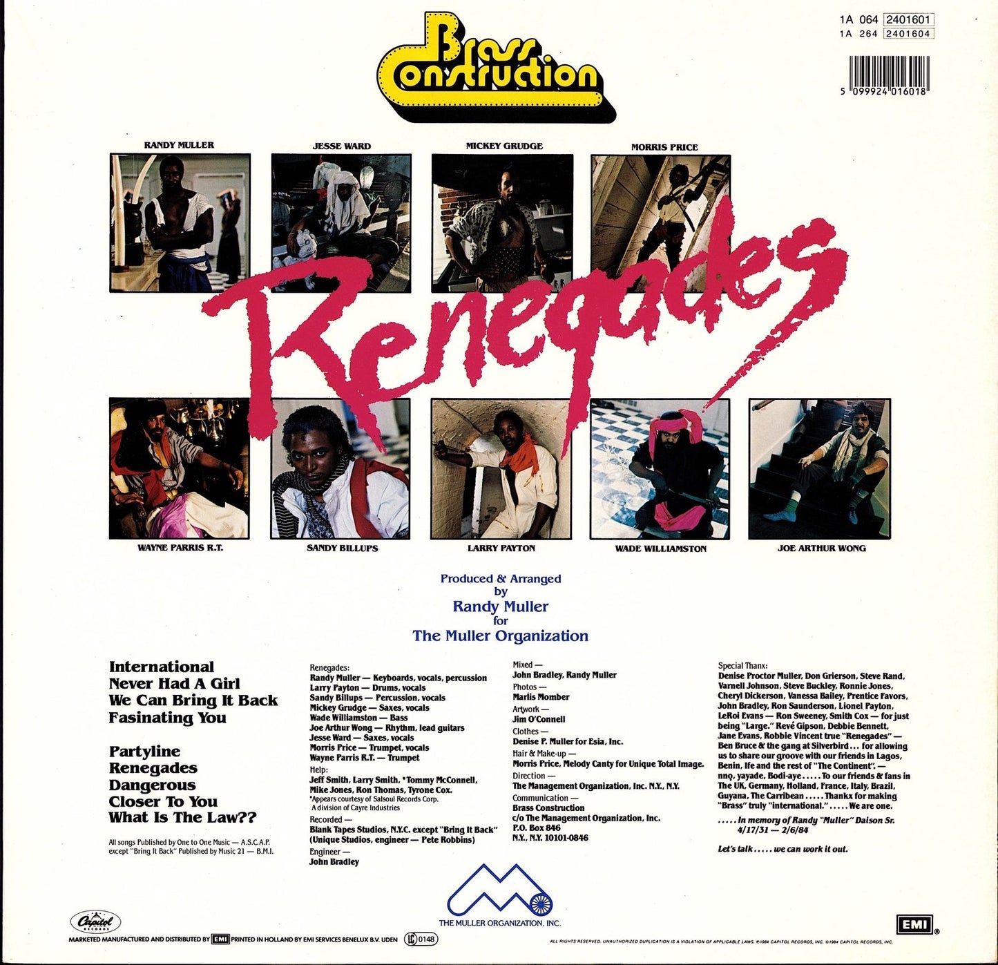 Brass Construction - Renegades Vinyl LP