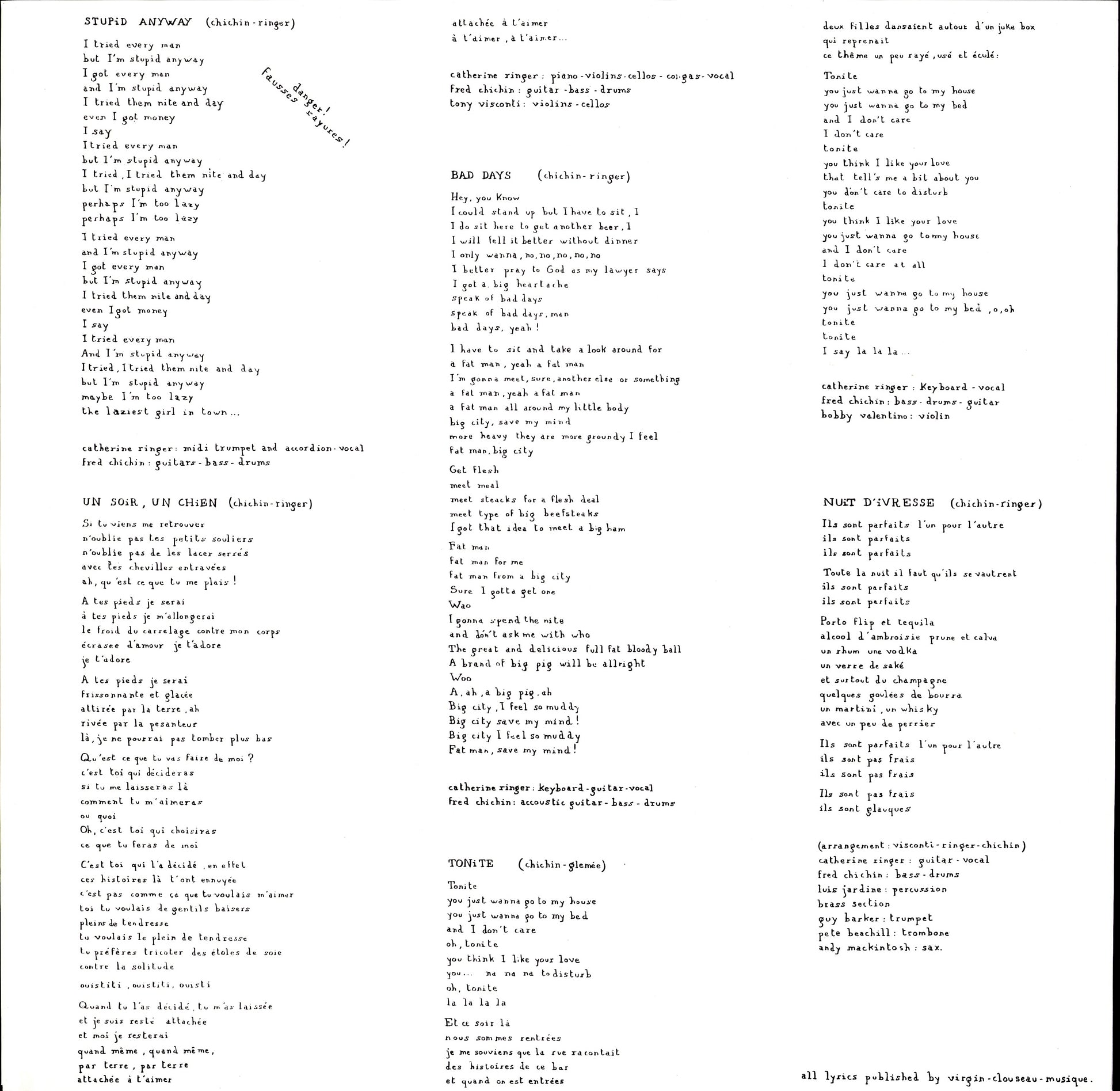 Les Rita Mitsouko - The No Comprendo Vinyl LP