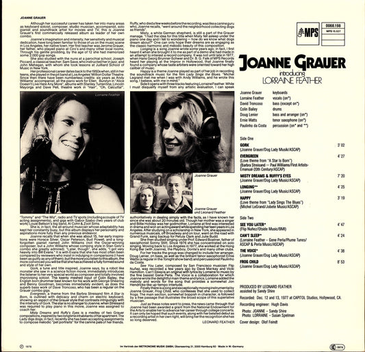 Joanne Grauer Introducing Lorraine Feather – Joanne Grauer Introducing Lorraine Feather (Vinyl LP)
