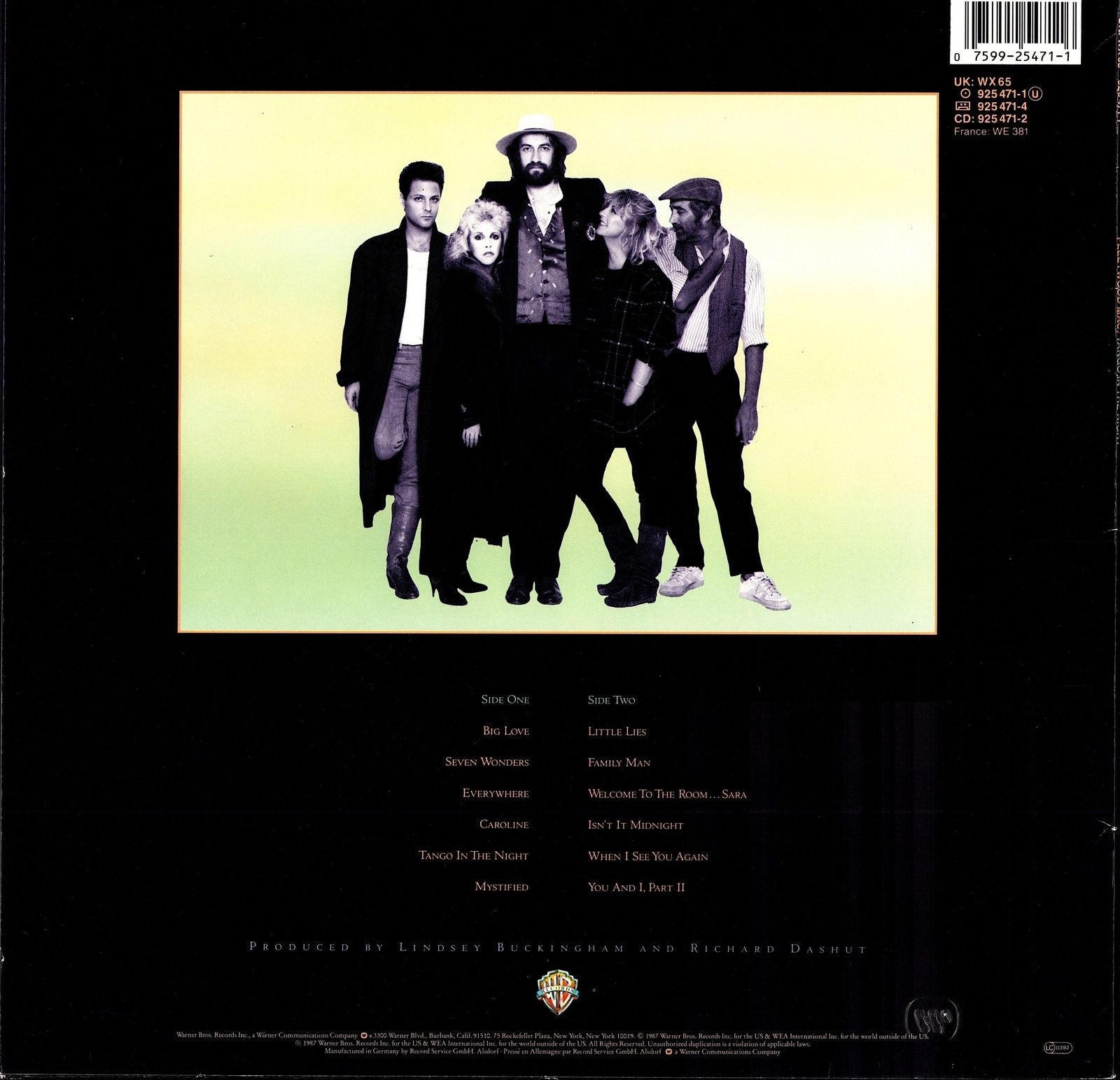 Fleetwood Mac – Tango In The Night Vinyl LP Kopie