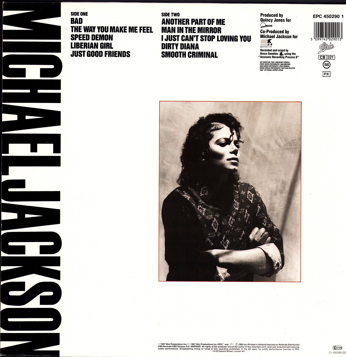 Michael Jackson - Bad (Vinyl LP) 