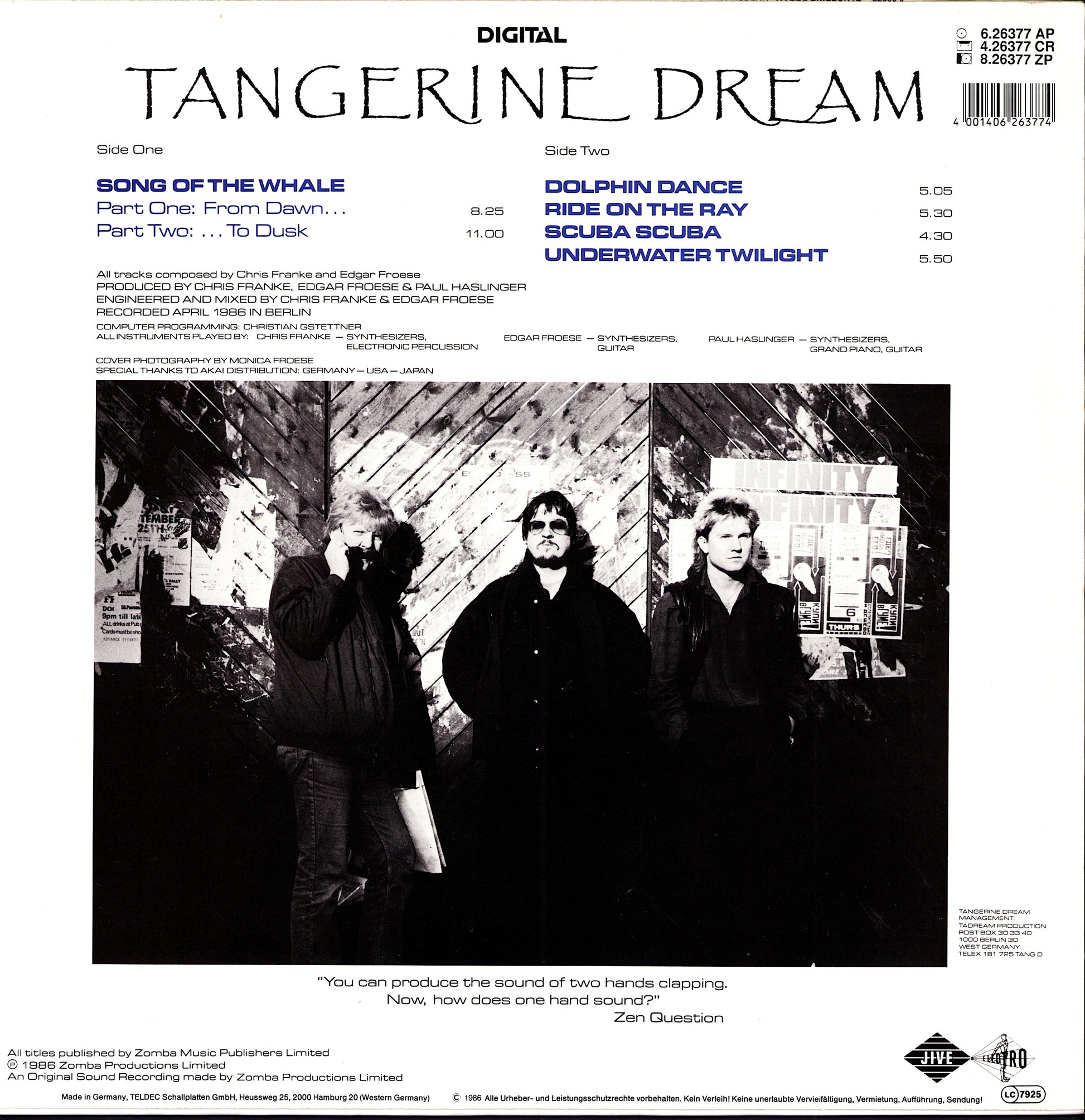 Tangerine Dream – Underwater Sunlight Vinyl LP