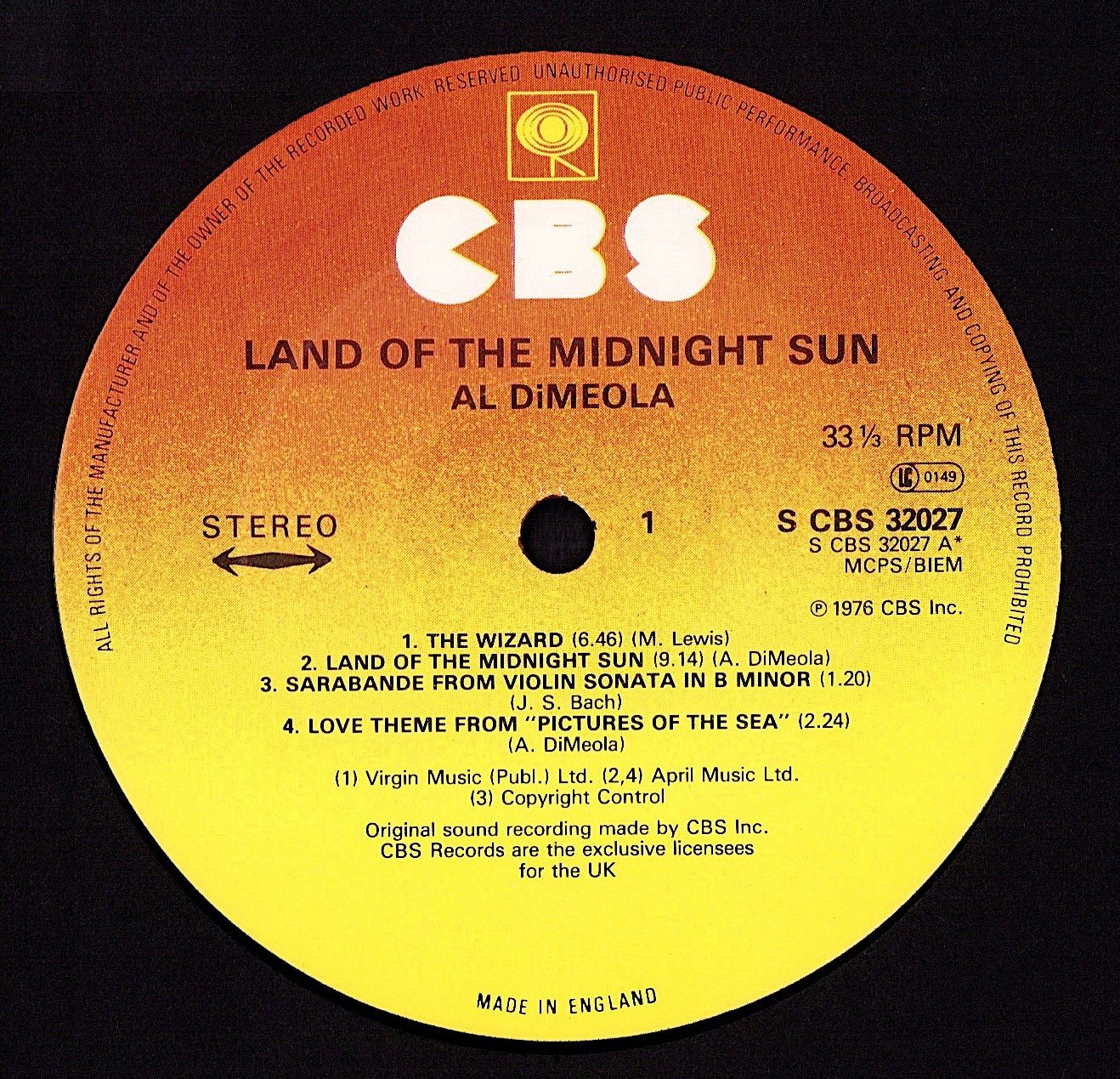 Al Di Meola - Land Of The Midnight Sun Vinyl LP