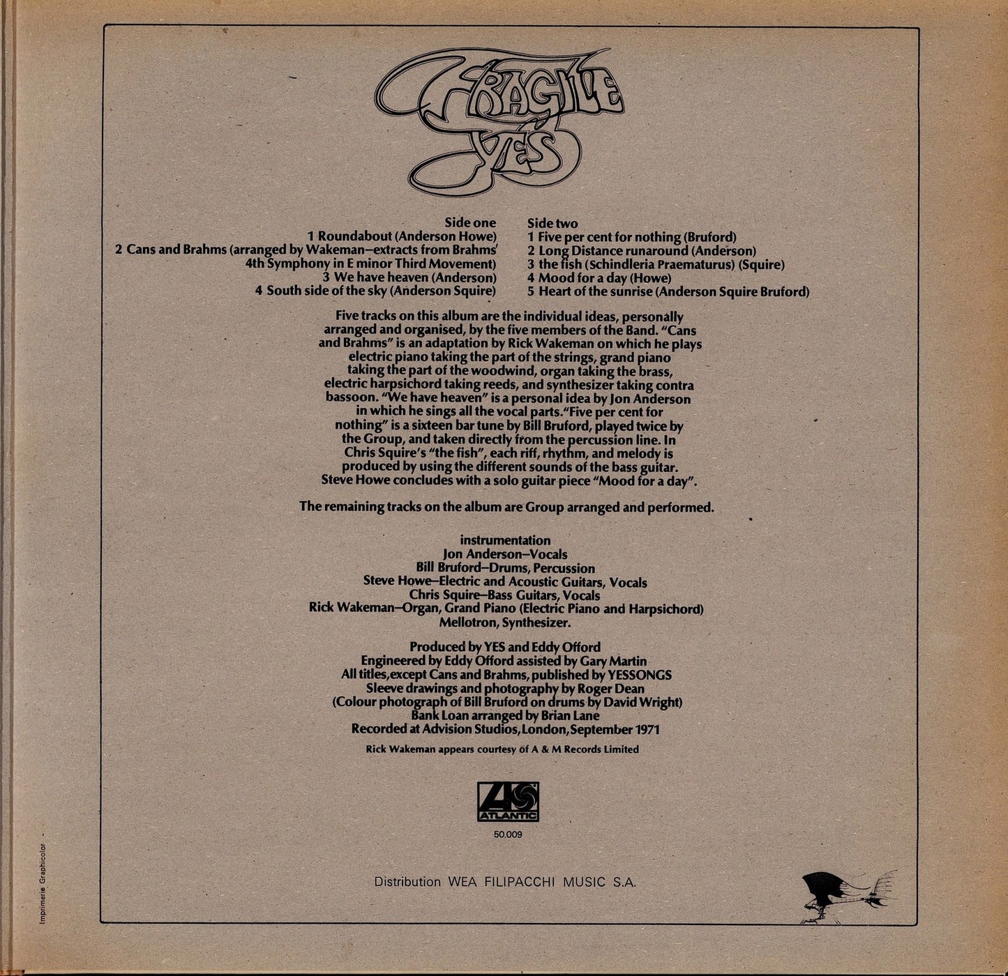 Yes - Fragile Vinyl LP