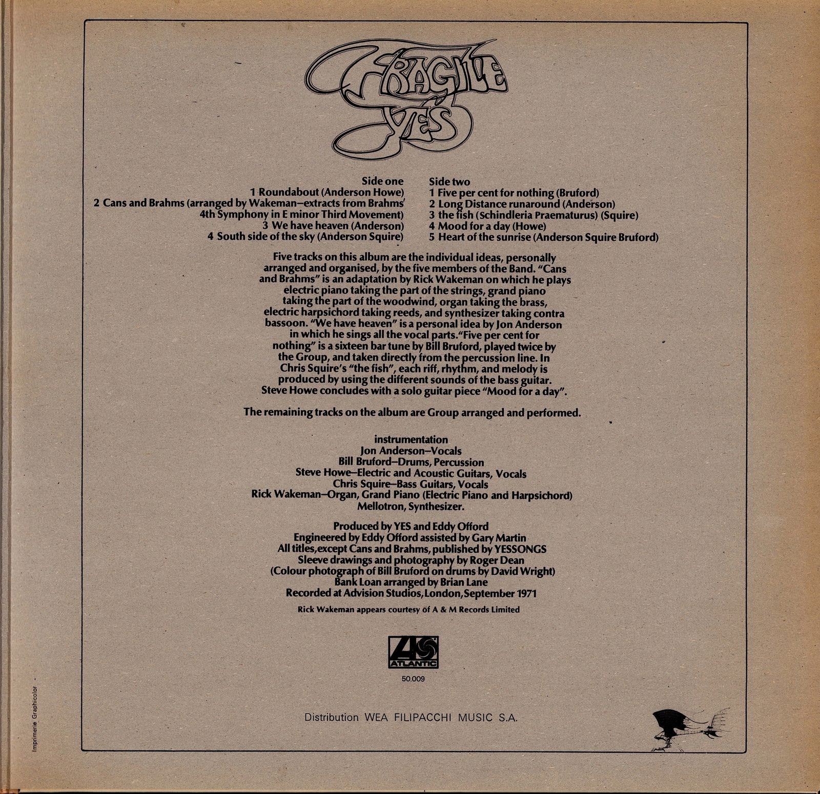 Yes - Fragile Vinyl LP
