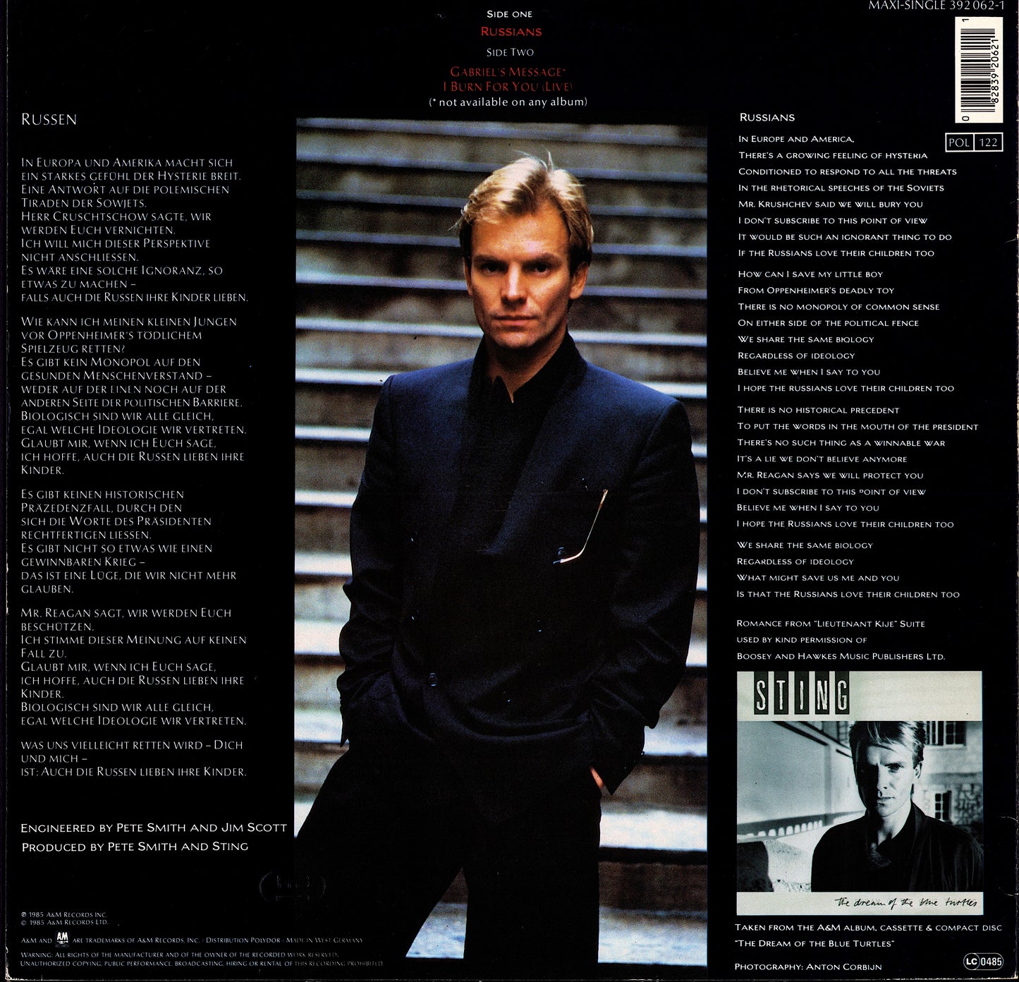 Sting - Russians Vinyl 12" Maxi-Single Kopie