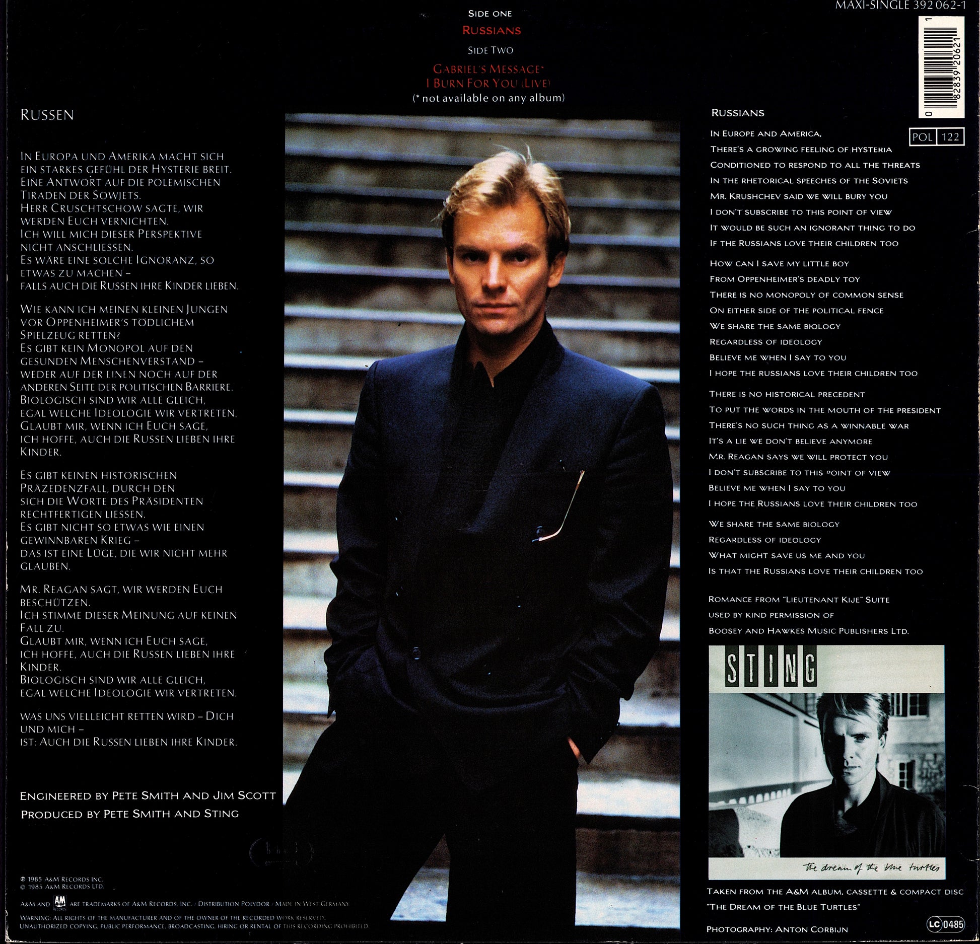 Sting - Russians Vinyl 12" Maxi-Single Kopie