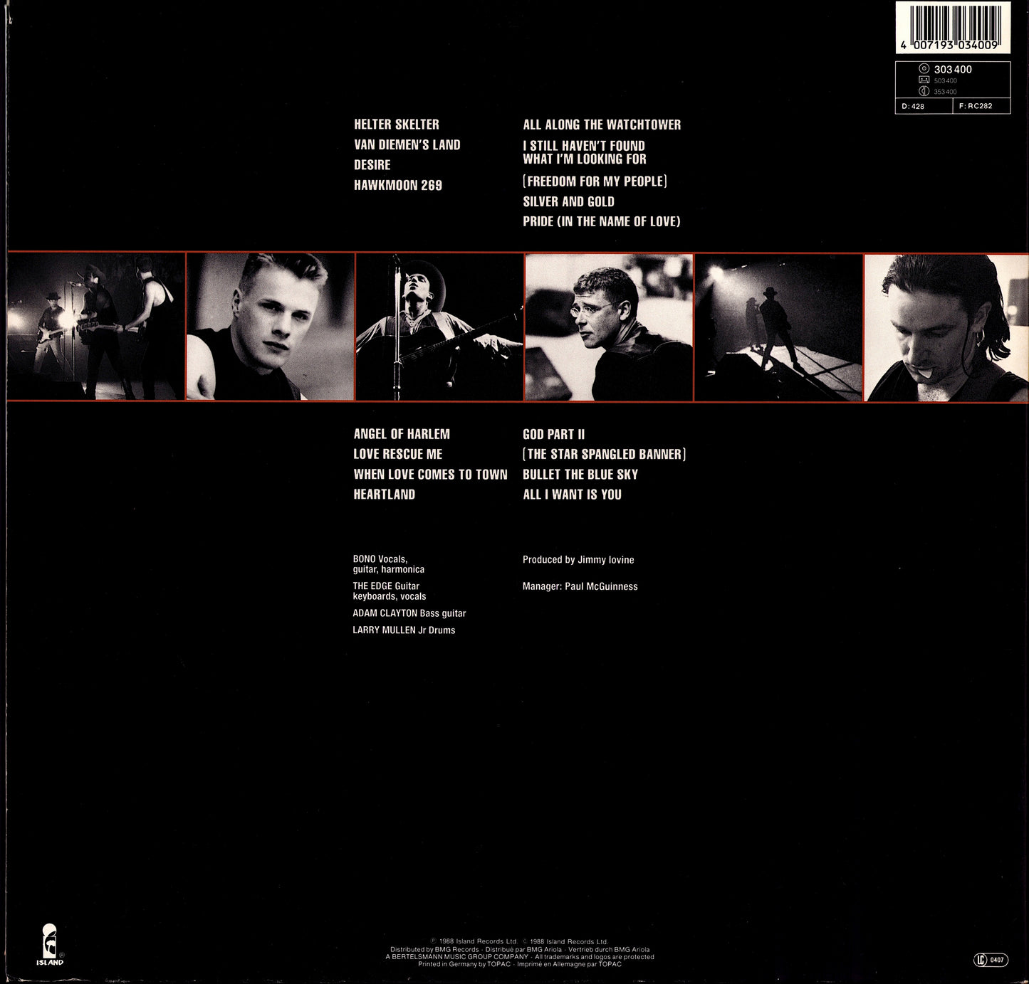 U2 – Rattle And Hum Vinyl 2LP Kopie