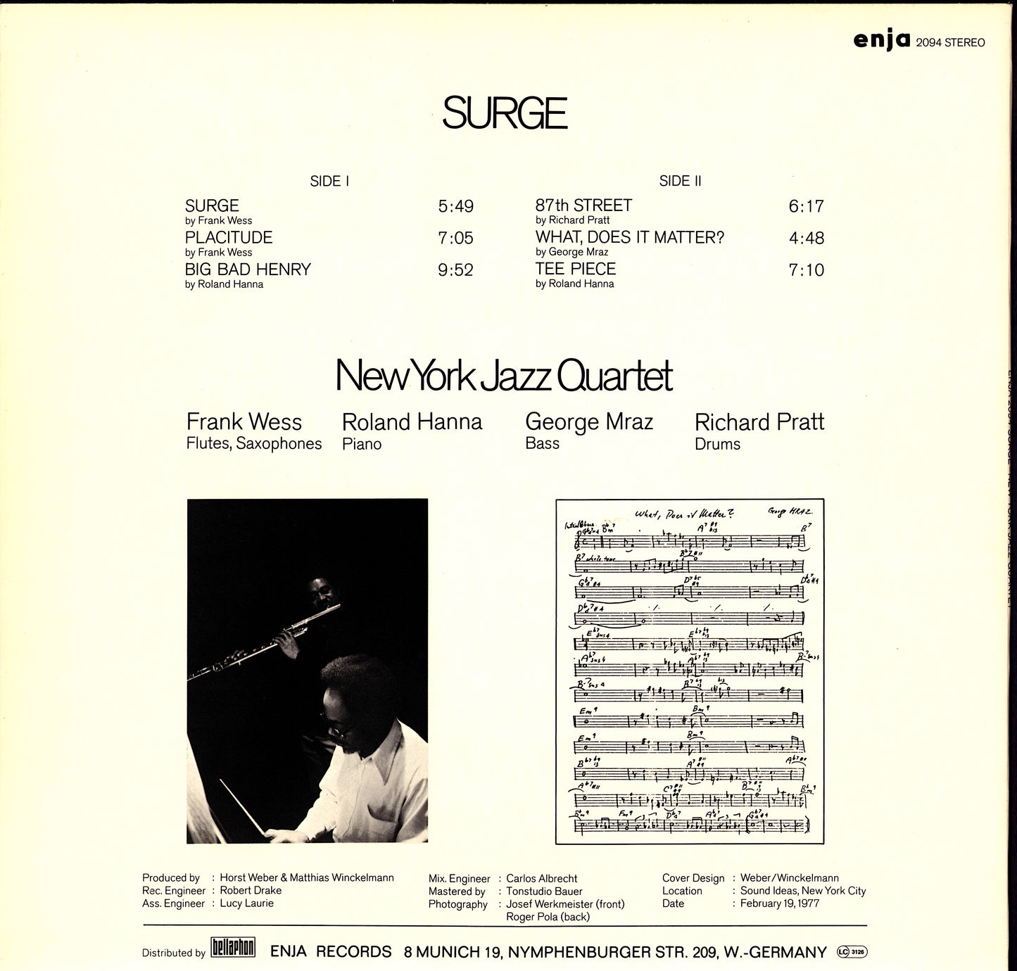 Kenny Barron – Scratch Vinyl LP Kopie