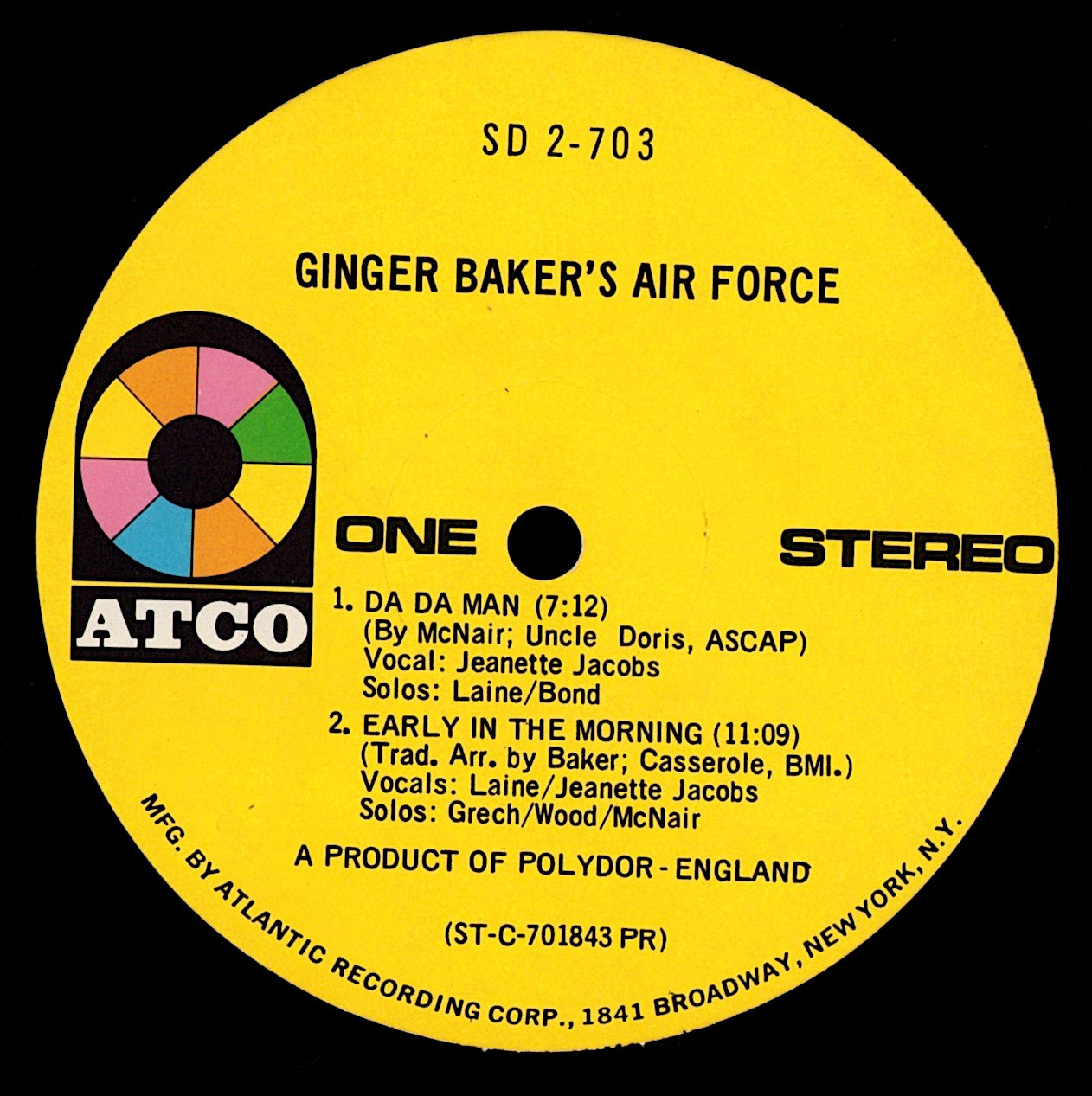 Ginger Baker's Air Force ‎- Ginger Baker's Air Force Vinyl 2LP